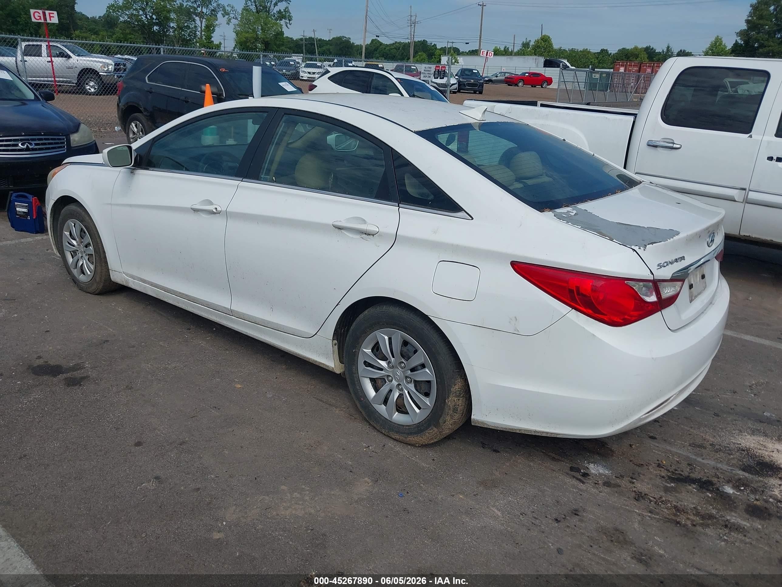 2011 Hyundai Sonata Gls Белый vin: 5NPEB4AC5BH128398