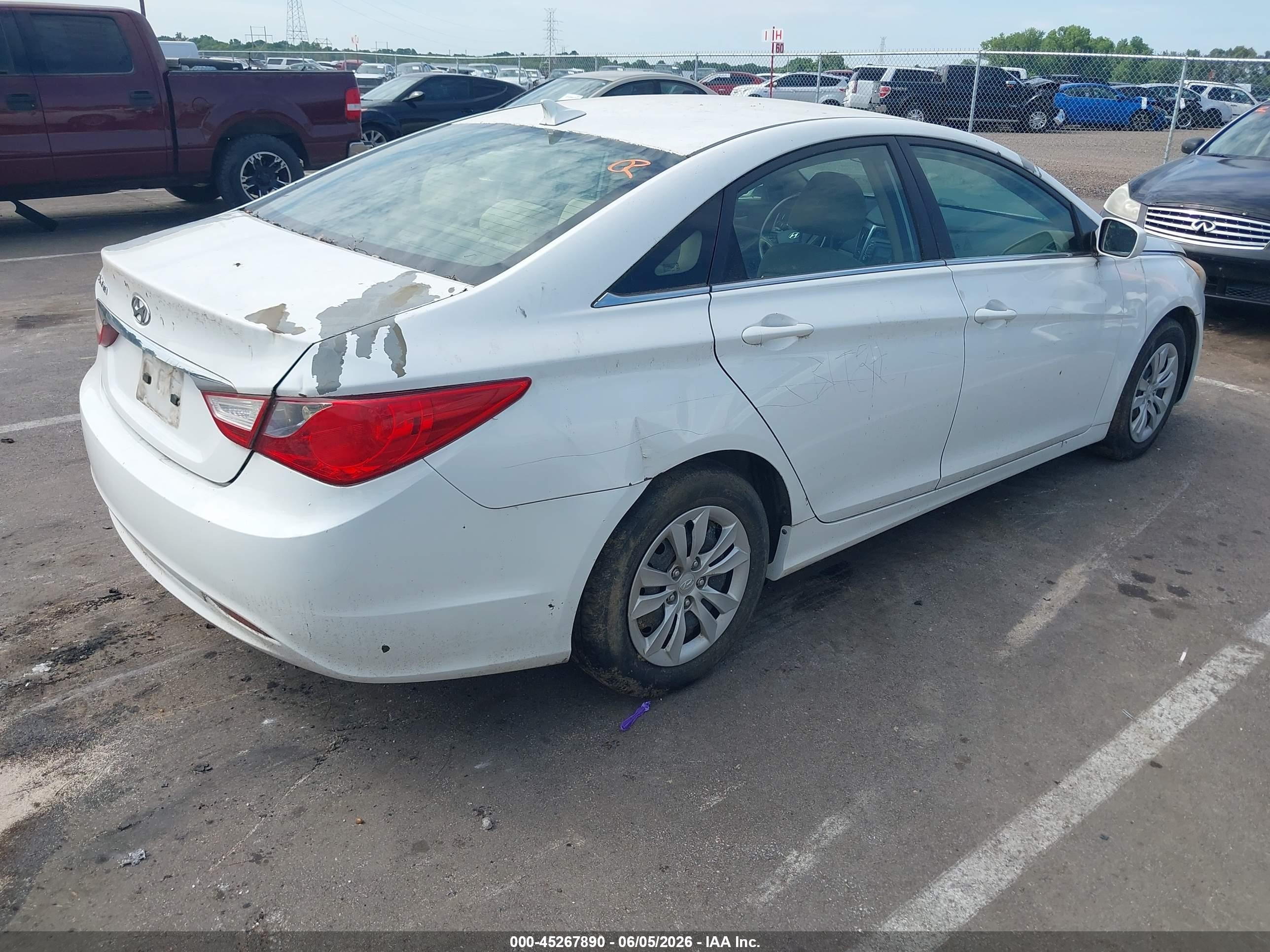 2011 Hyundai Sonata Gls Белый vin: 5NPEB4AC5BH128398