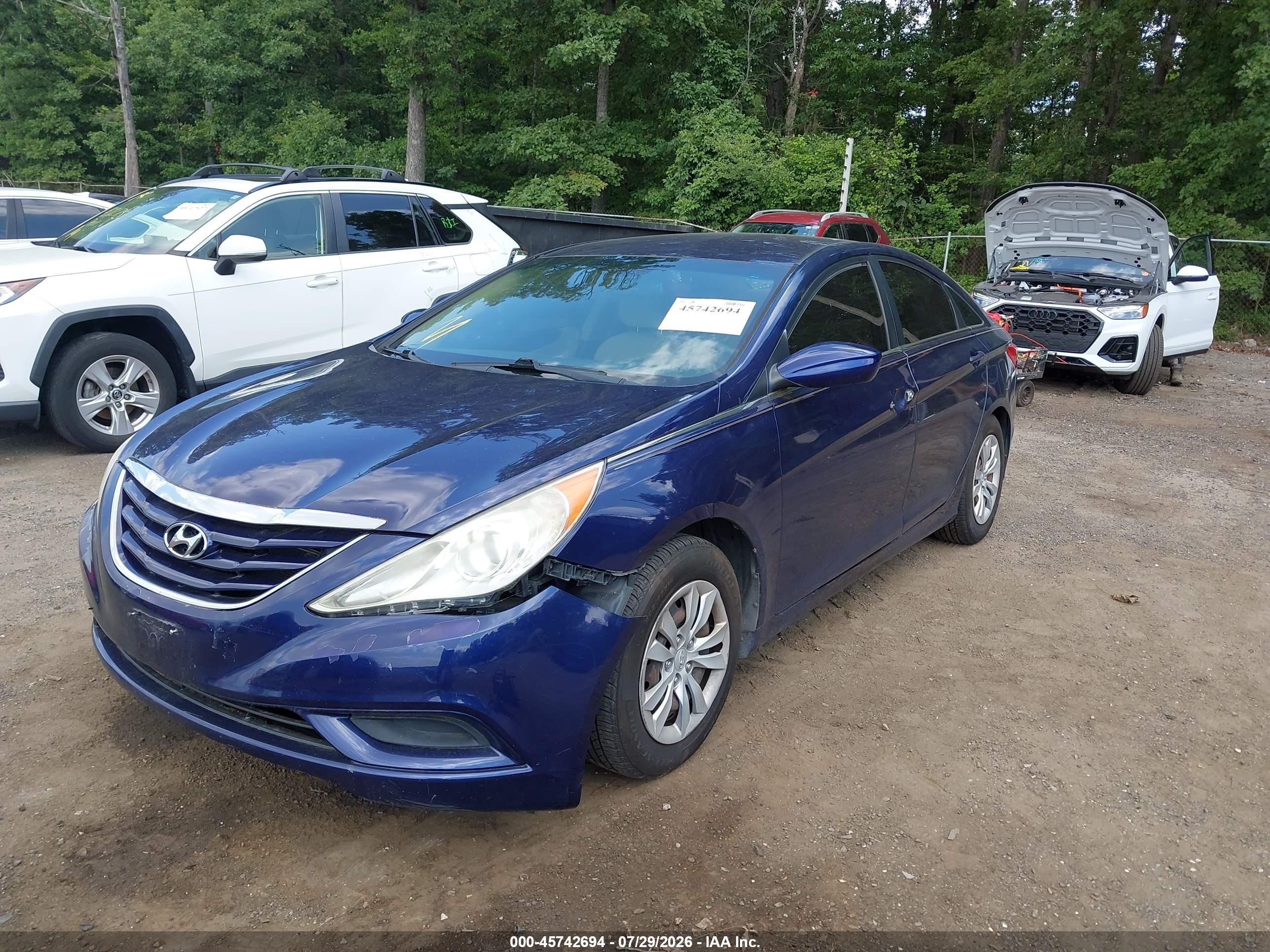 2011 Hyundai Sonata Gls Blue vin: 5NPEB4AC5BH139014