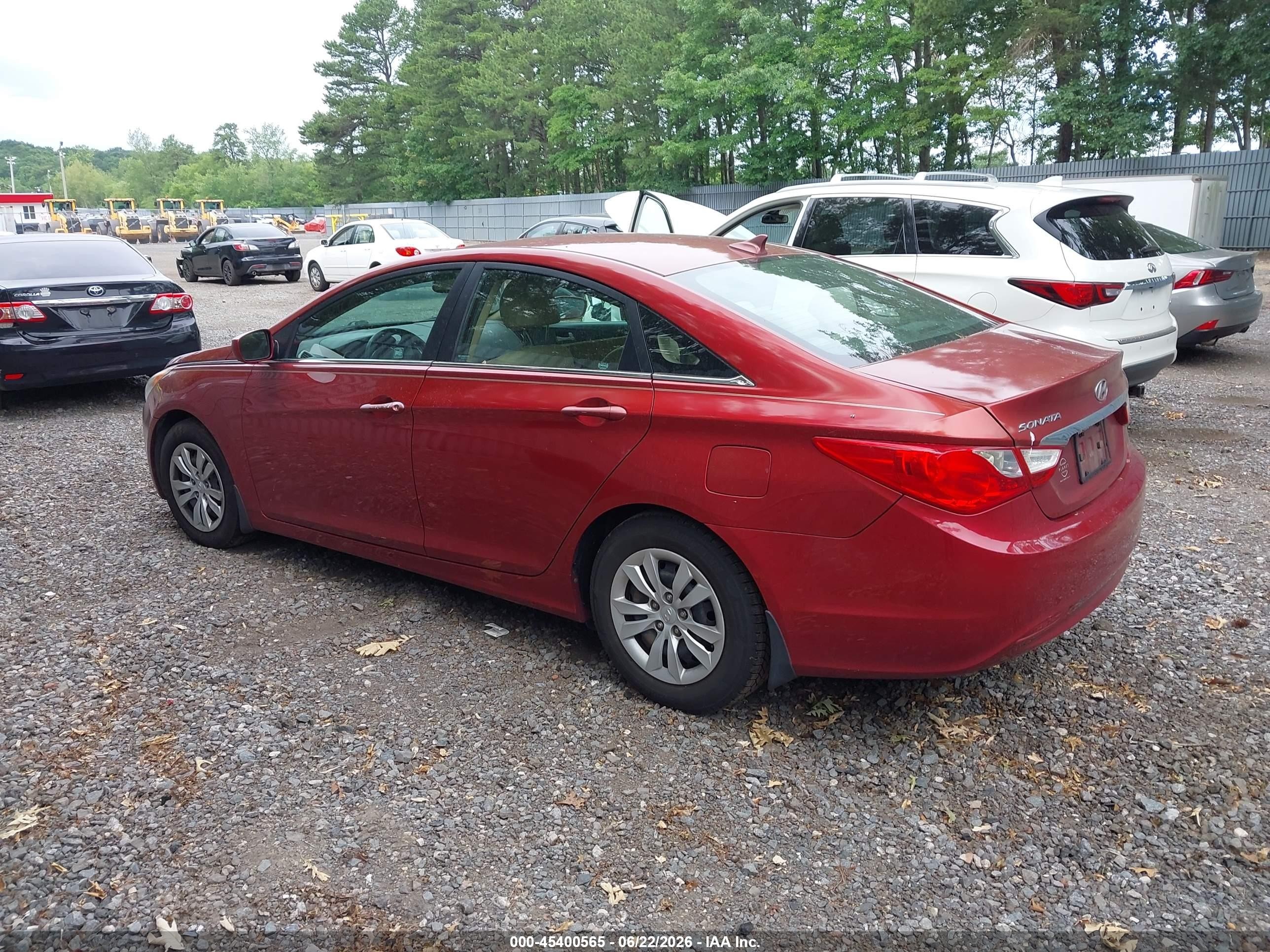 2011 Hyundai Sonata Gls Красный vin: 5NPEB4AC5BH146402
