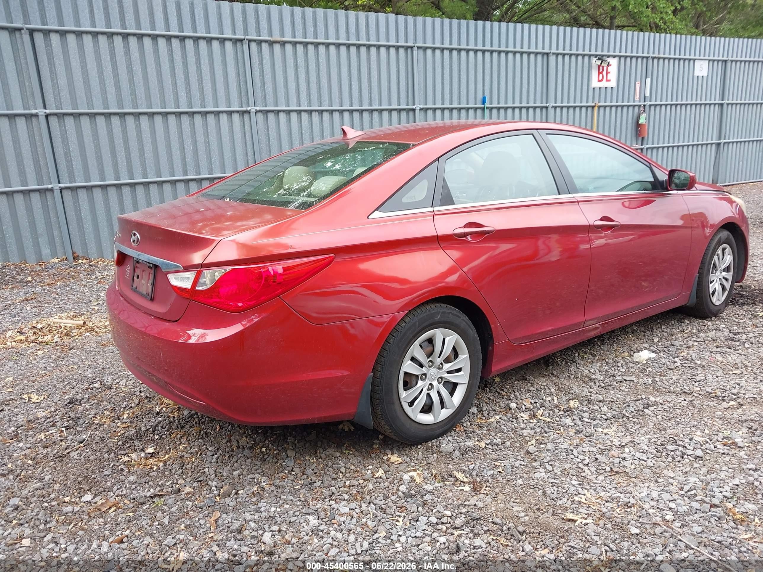 2011 Hyundai Sonata Gls Красный vin: 5NPEB4AC5BH146402