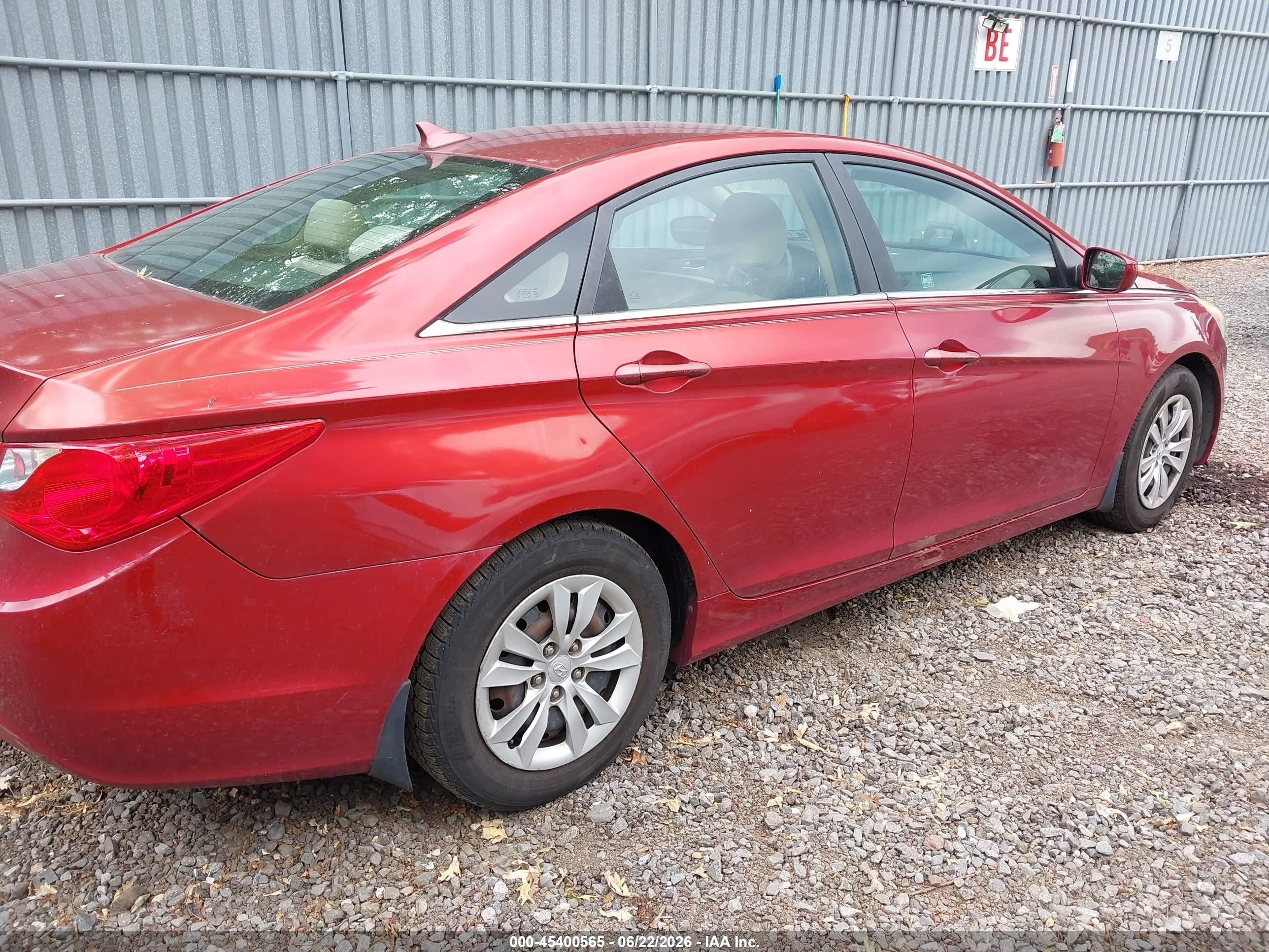 2011 Hyundai Sonata Gls Красный vin: 5NPEB4AC5BH146402