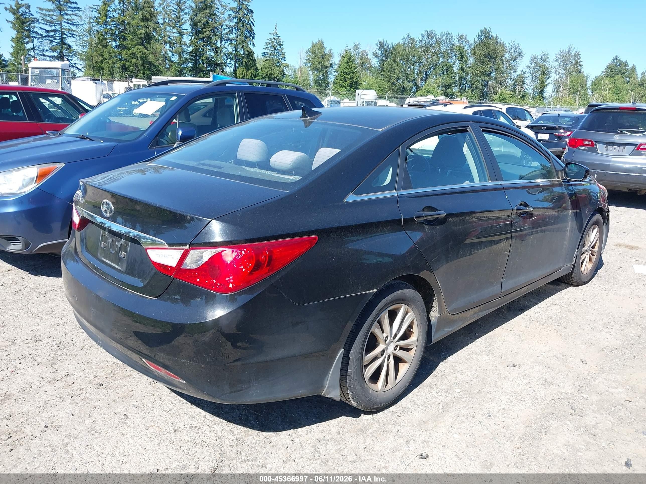 2011 Hyundai Sonata Gls Black vin: 5NPEB4AC5BH165810