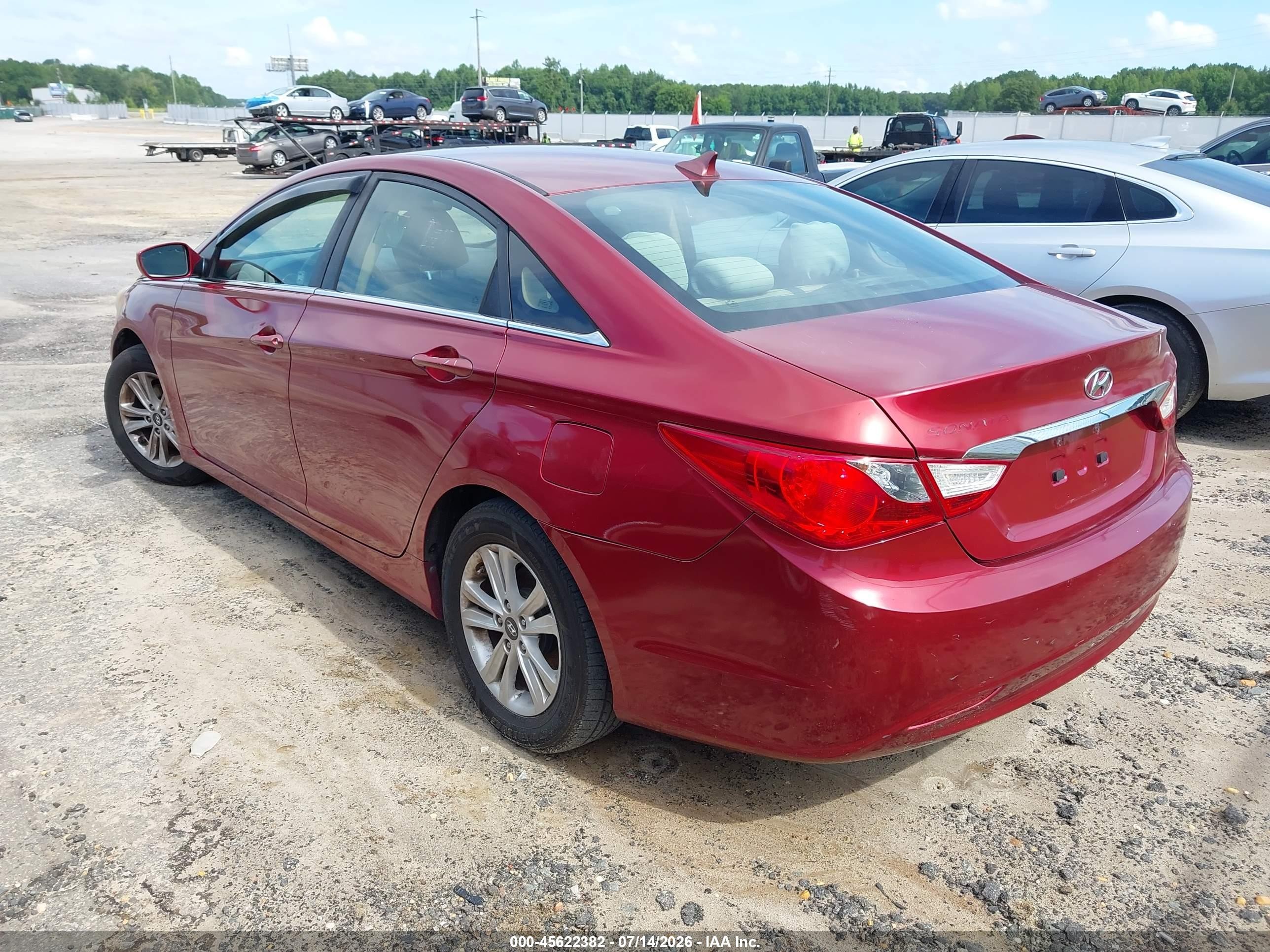 2011 Hyundai Sonata Gls Red vin: 5NPEB4AC5BH201849
