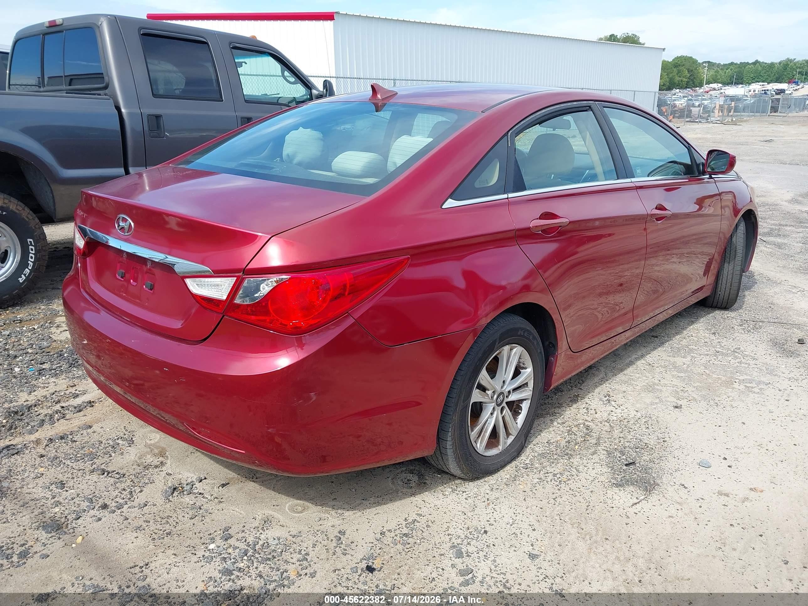 2011 Hyundai Sonata Gls Red vin: 5NPEB4AC5BH201849