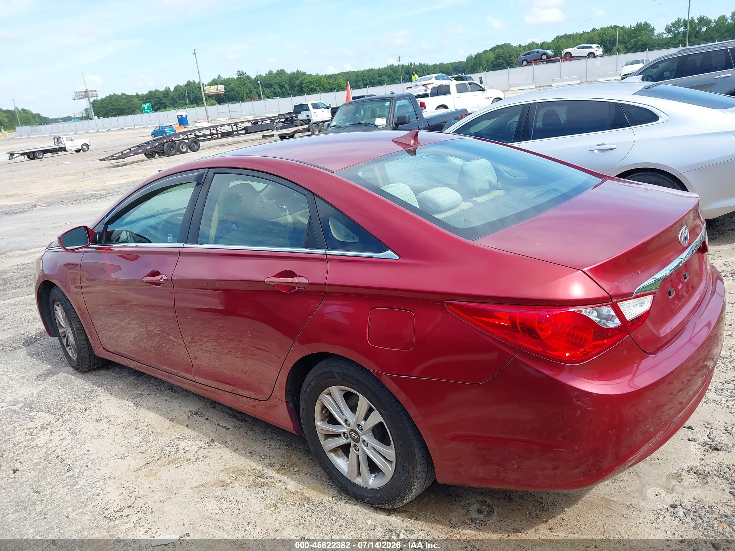 2011 Hyundai Sonata Gls Red vin: 5NPEB4AC5BH201849