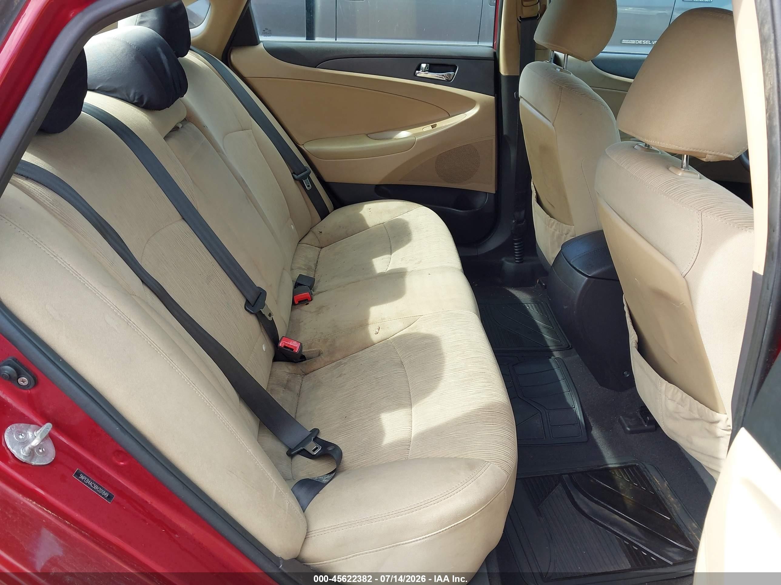 2011 Hyundai Sonata Gls Red vin: 5NPEB4AC5BH201849