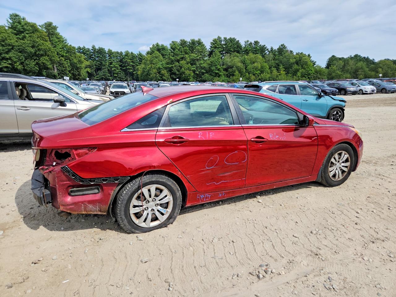 2011 Hyundai Sonata Gls Red vin: 5NPEB4AC5BH229442