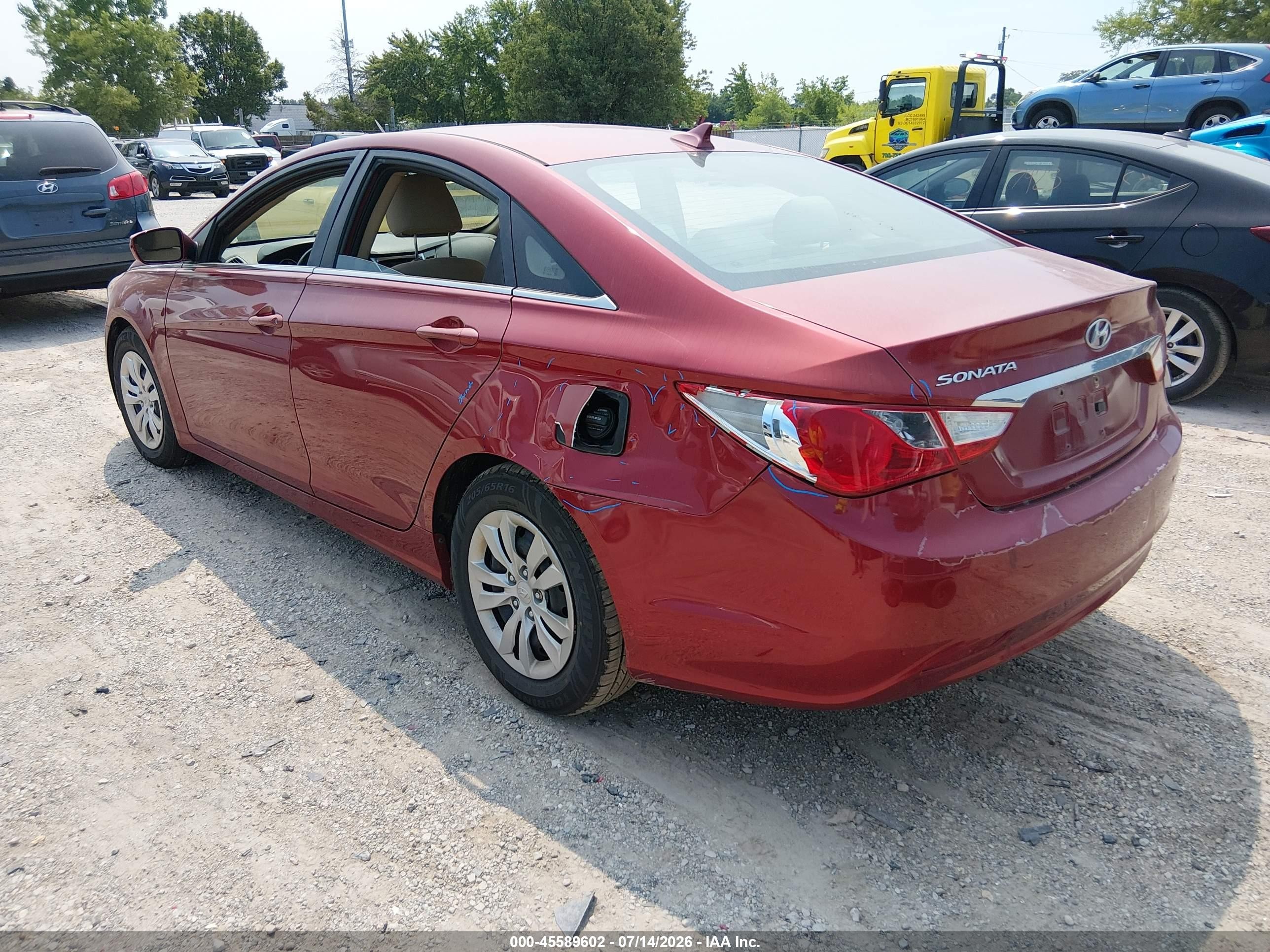 2011 Hyundai Sonata Gls Red vin: 5NPEB4AC5BH259072
