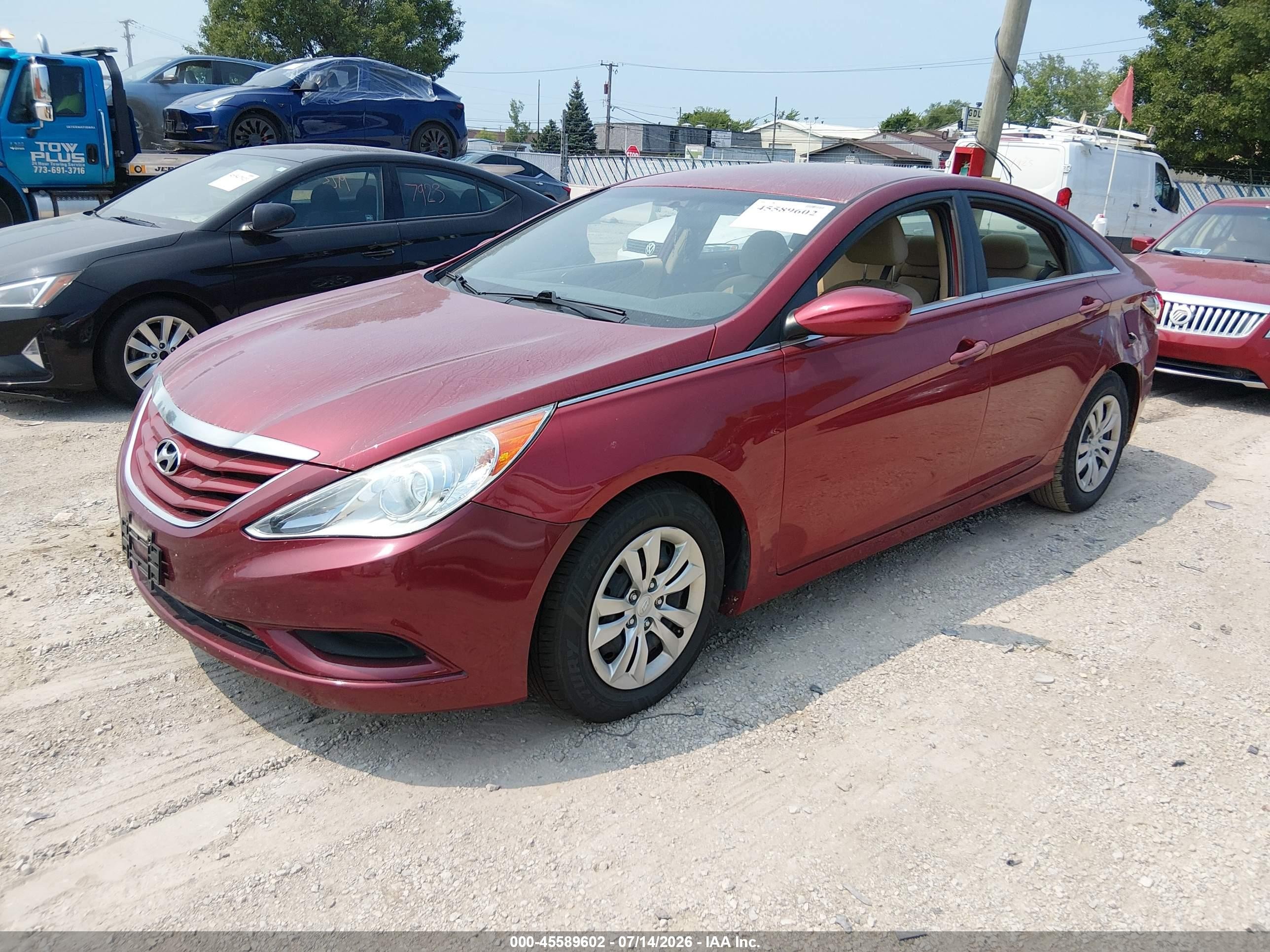 2011 Hyundai Sonata Gls Red vin: 5NPEB4AC5BH259072