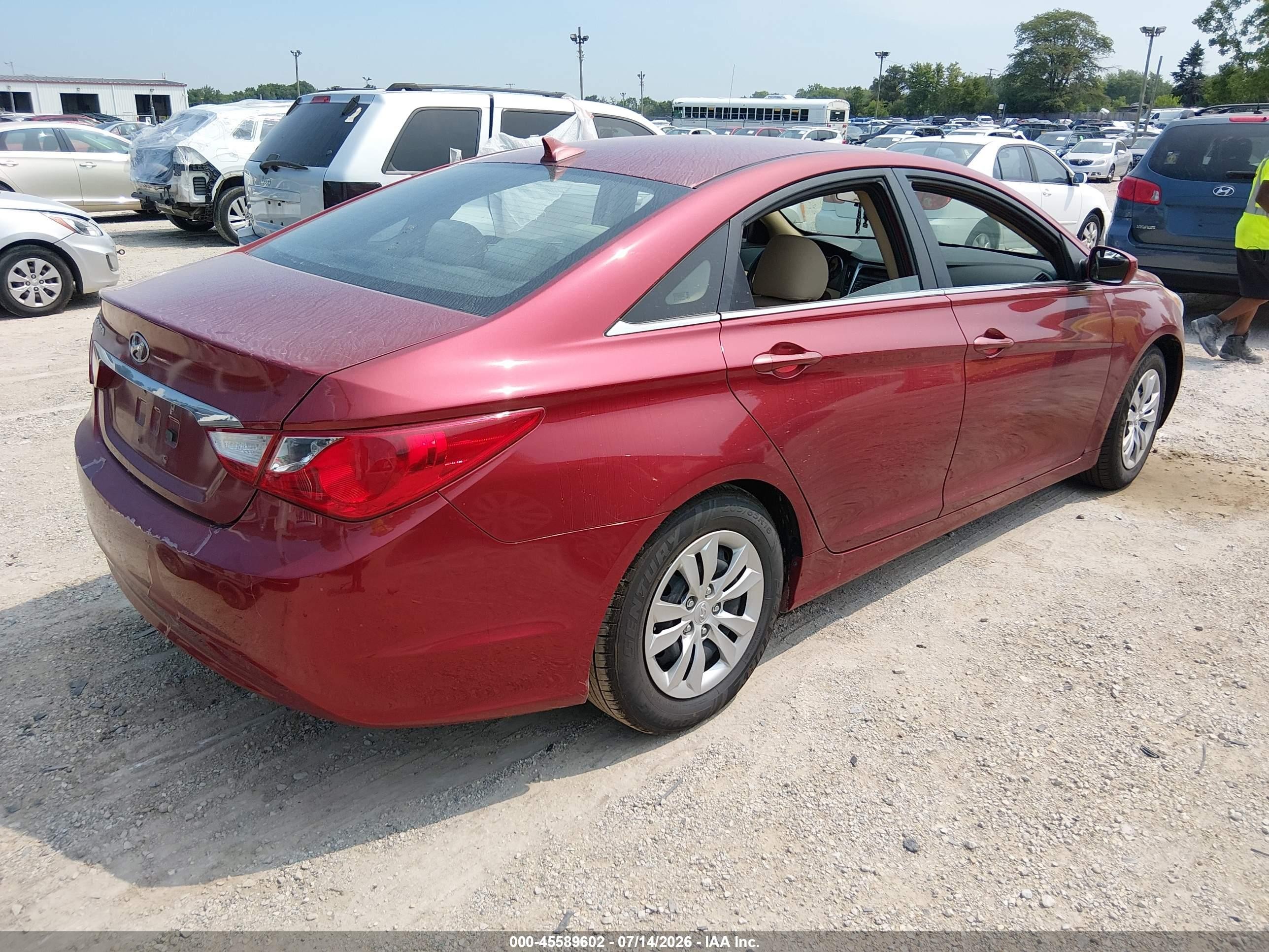 2011 Hyundai Sonata Gls Red vin: 5NPEB4AC5BH259072