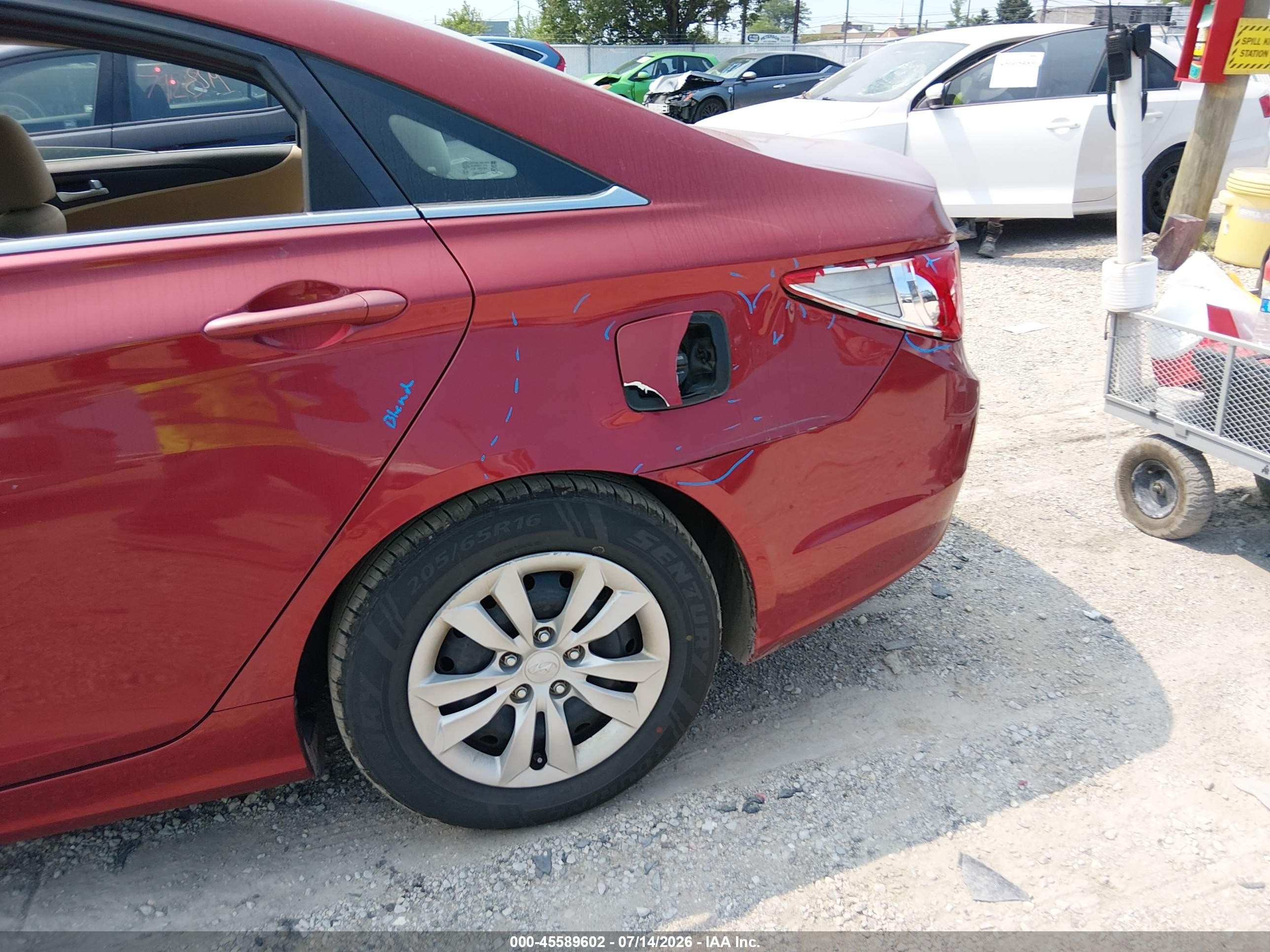 2011 Hyundai Sonata Gls Red vin: 5NPEB4AC5BH259072