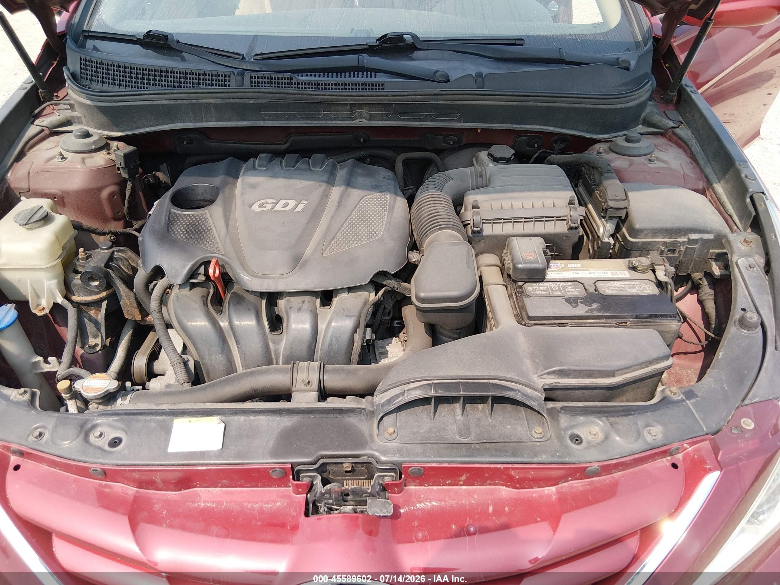 2011 Hyundai Sonata Gls Red vin: 5NPEB4AC5BH259072