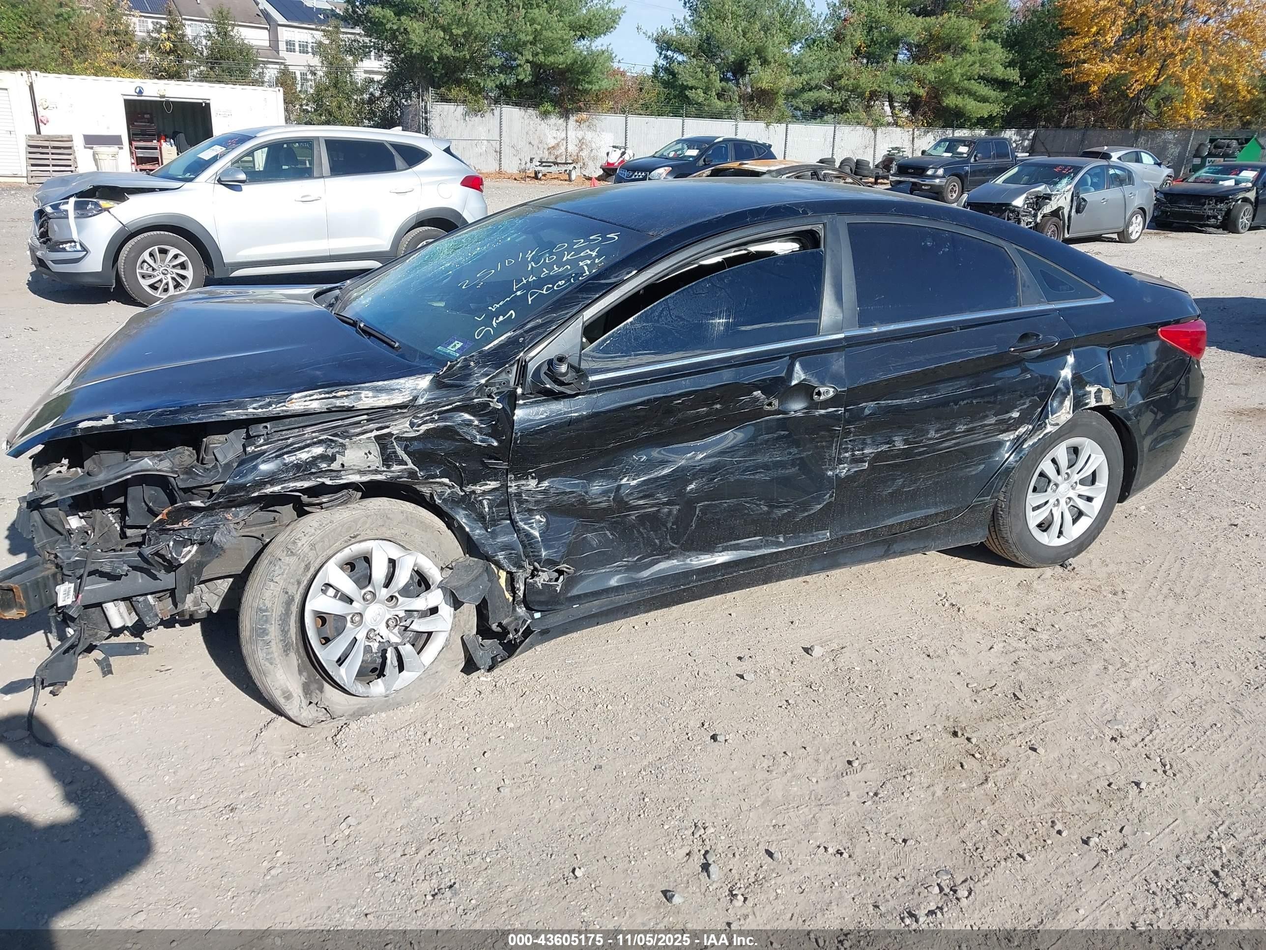 2012 Hyundai Sonata Gls Черный vin: 5NPEB4AC5CH326206