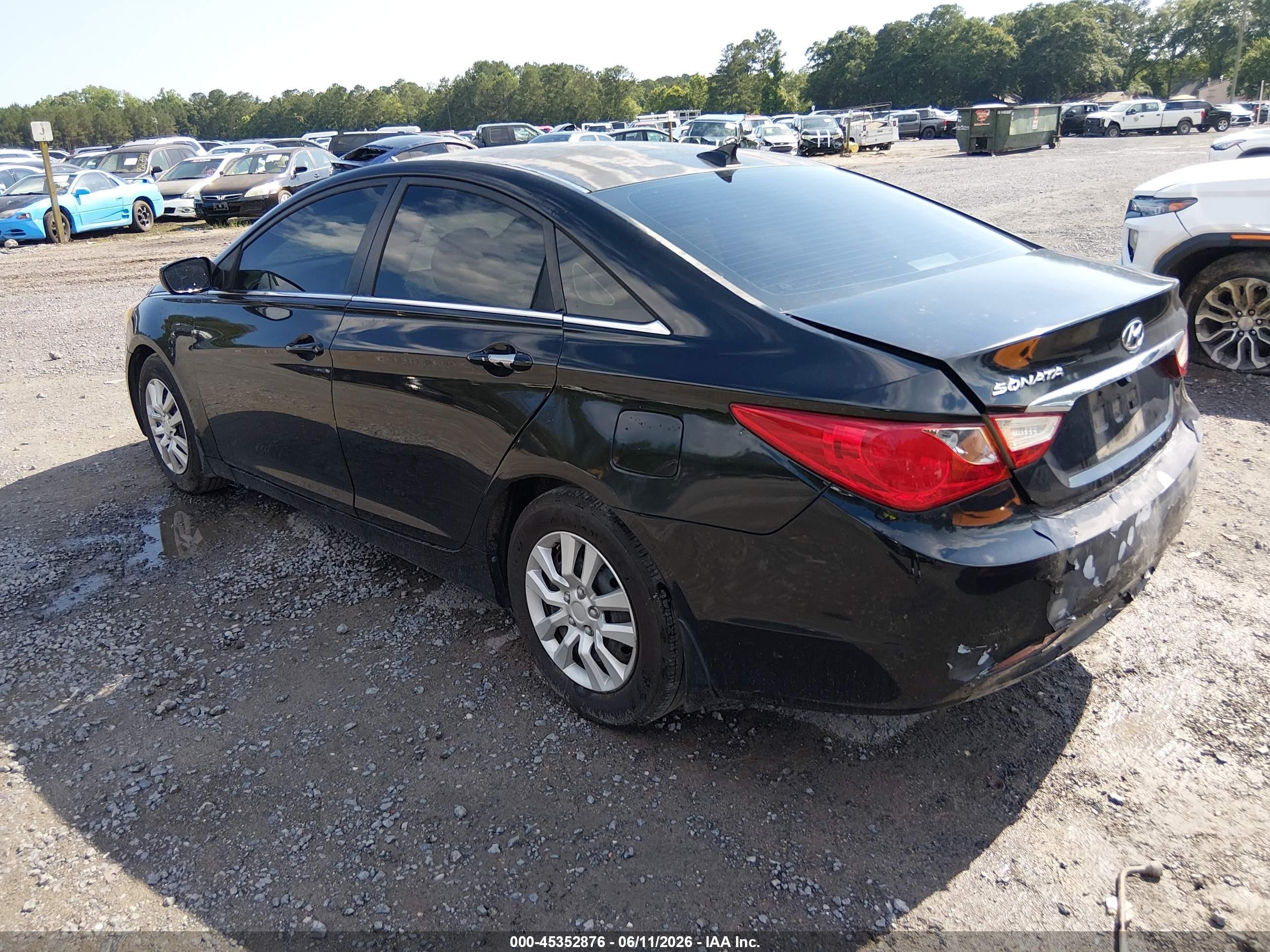 2012 Hyundai Sonata Gls Черный vin: 5NPEB4AC5CH339411