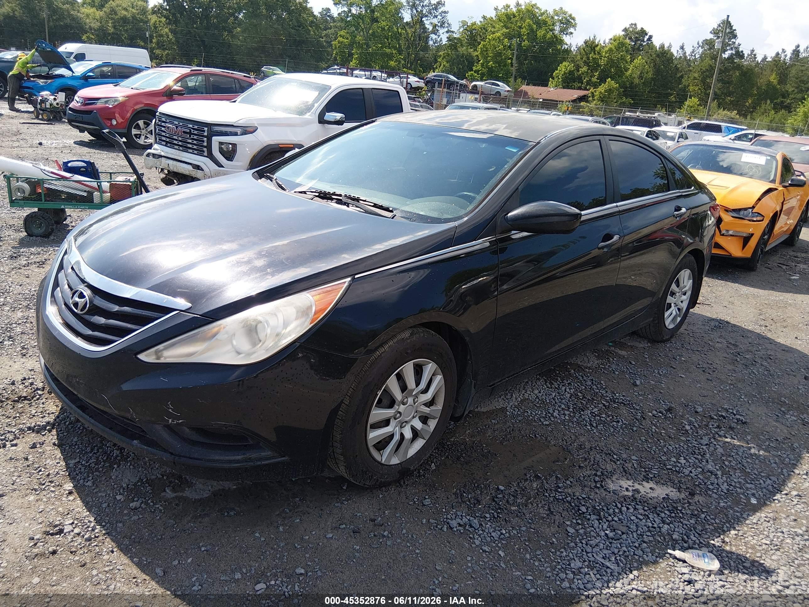2012 Hyundai Sonata Gls Черный vin: 5NPEB4AC5CH339411