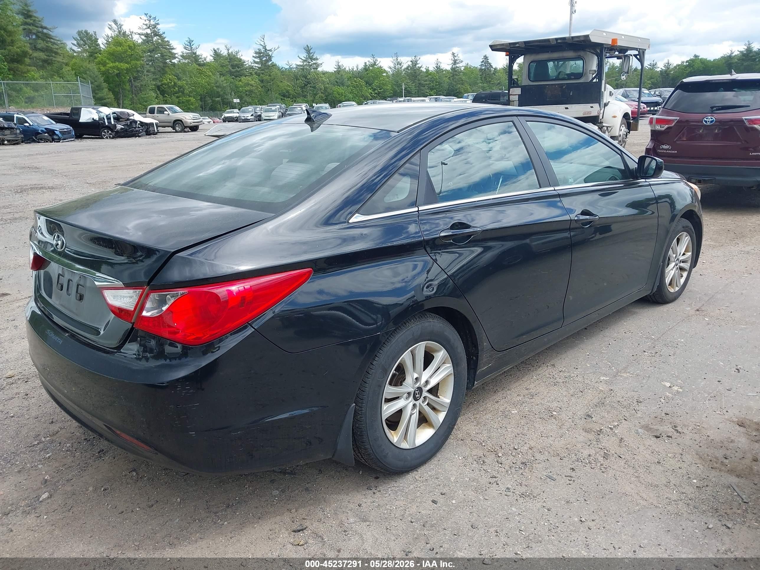 2012 Hyundai Sonata Gls Black vin: 5NPEB4AC5CH355463