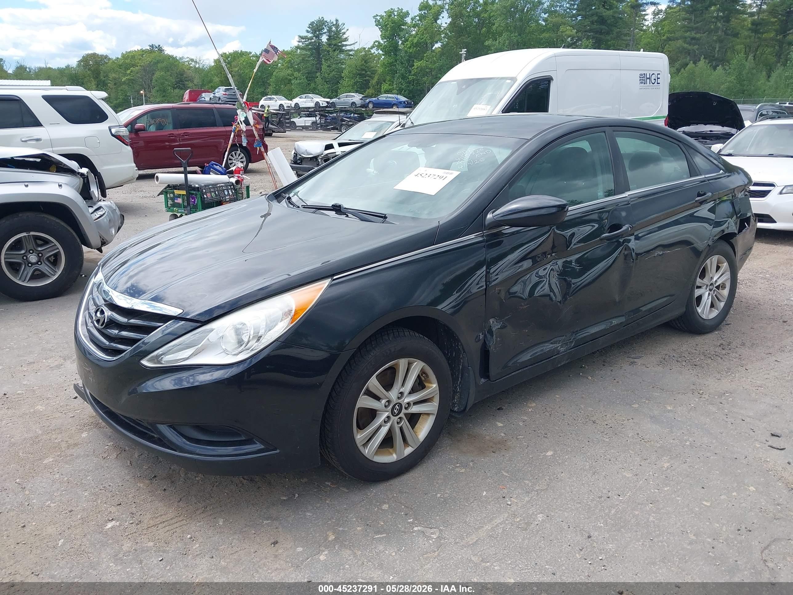 2012 Hyundai Sonata Gls Black vin: 5NPEB4AC5CH355463