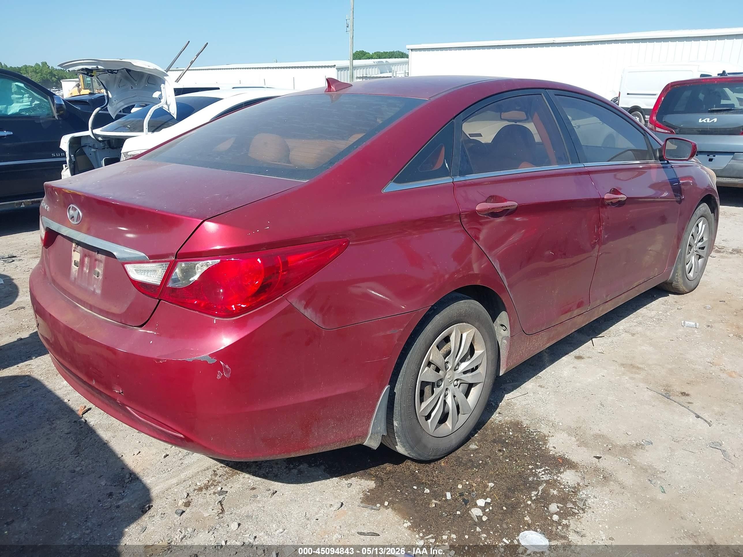 2012 Hyundai Sonata Gls Red vin: 5NPEB4AC5CH356337