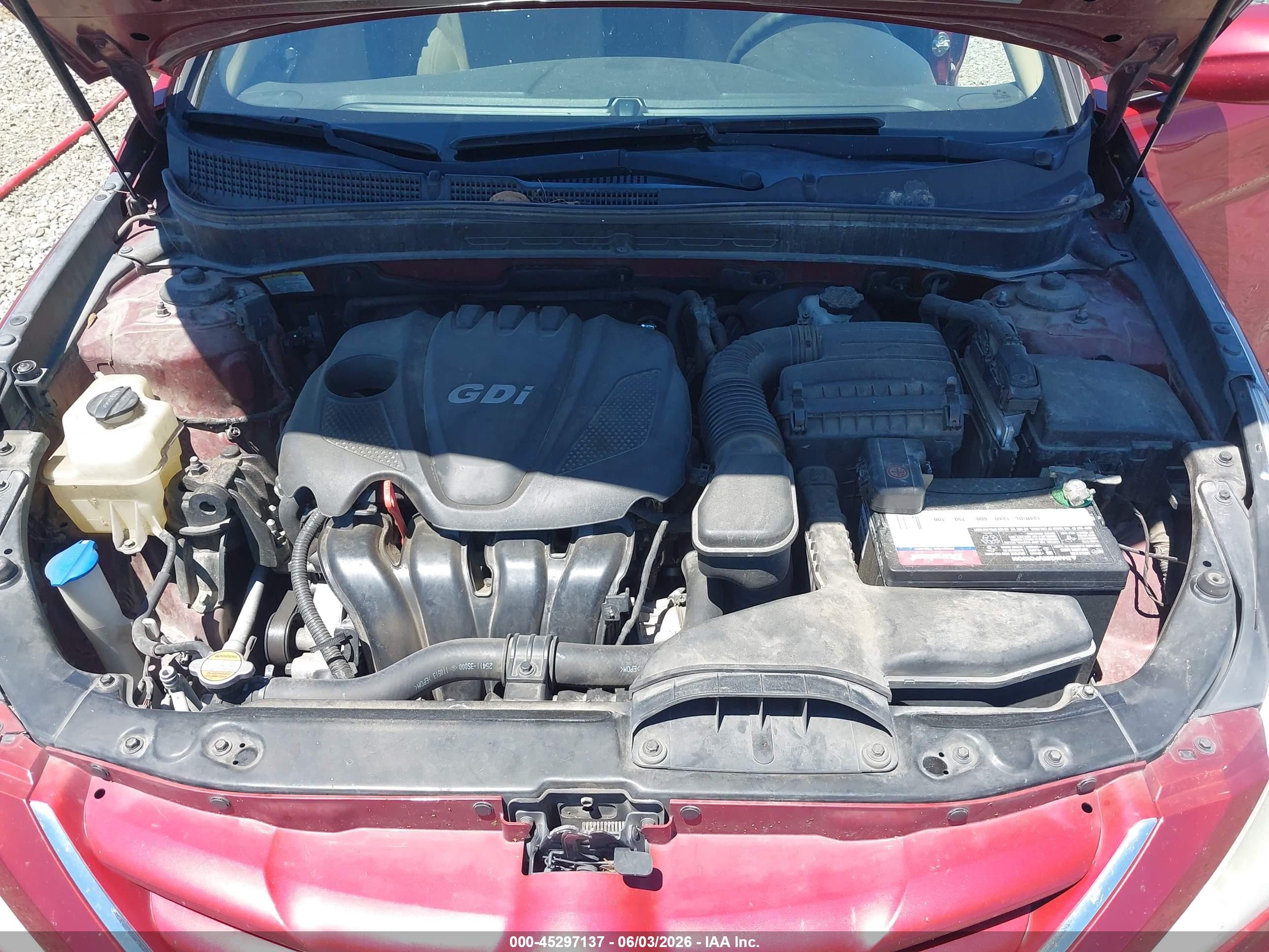 2012 Hyundai Sonata Gls Red vin: 5NPEB4AC5CH378418