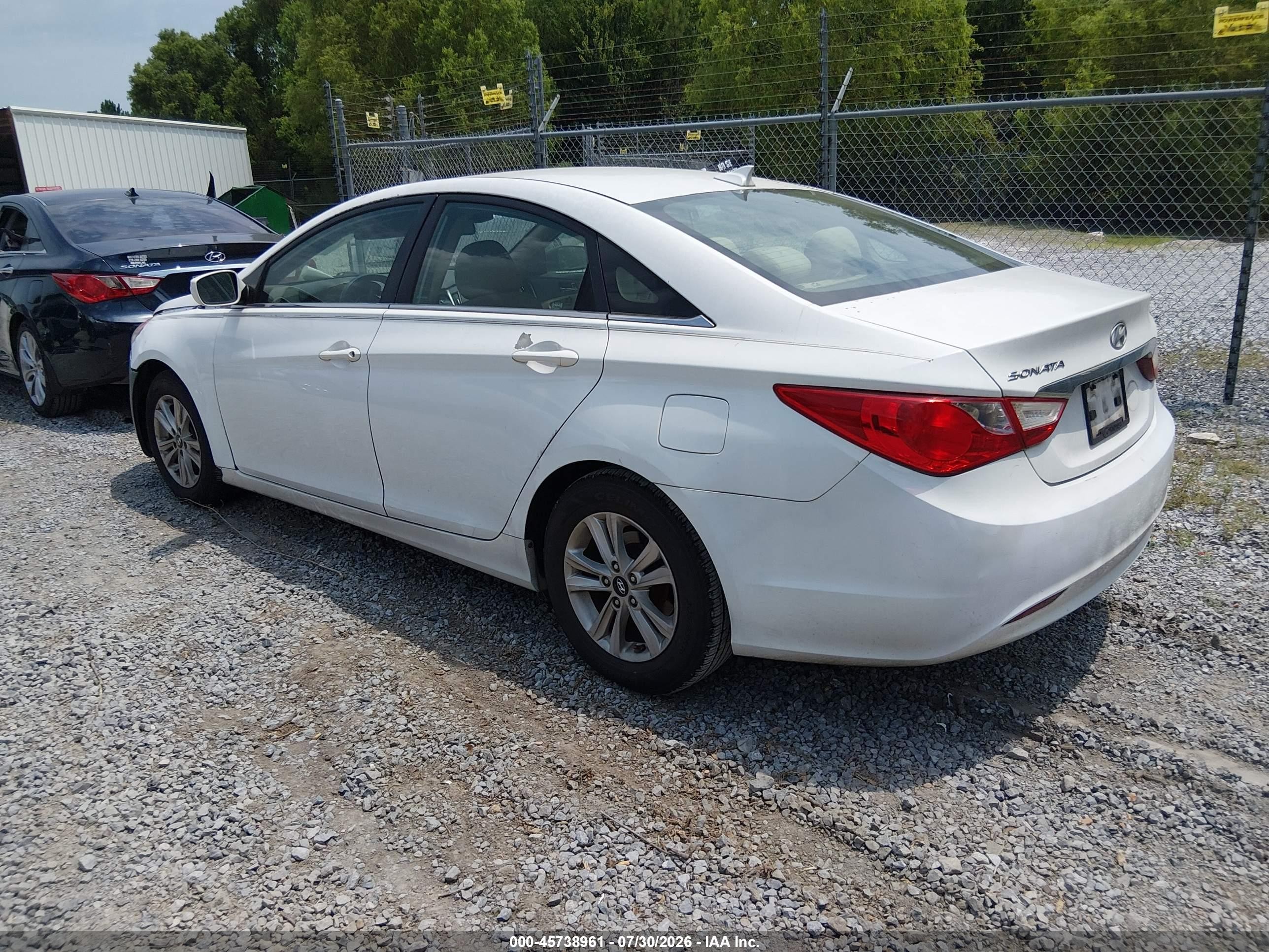 2012 Hyundai Sonata Gls White vin: 5NPEB4AC5CH379939
