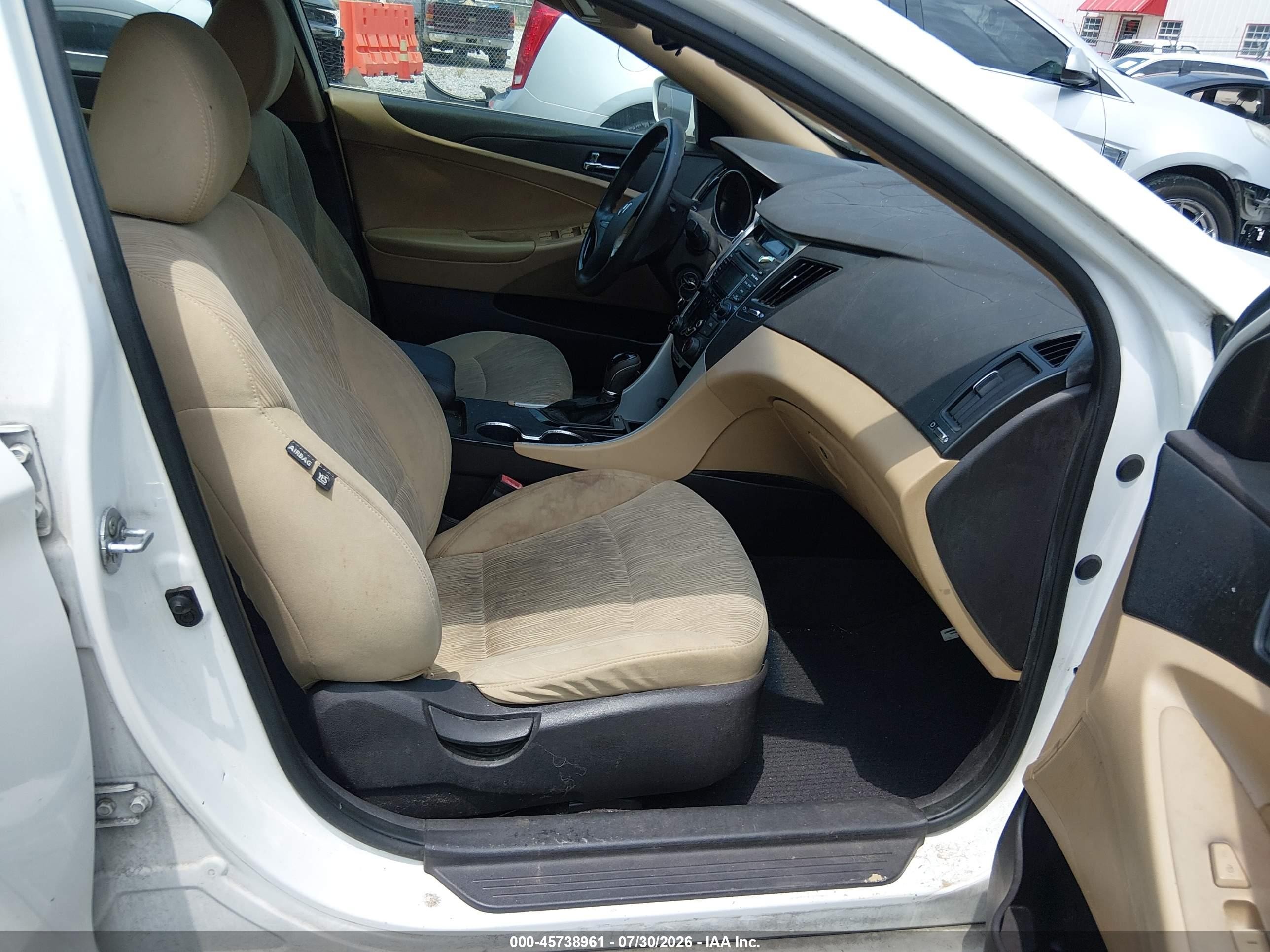 2012 Hyundai Sonata Gls White vin: 5NPEB4AC5CH379939