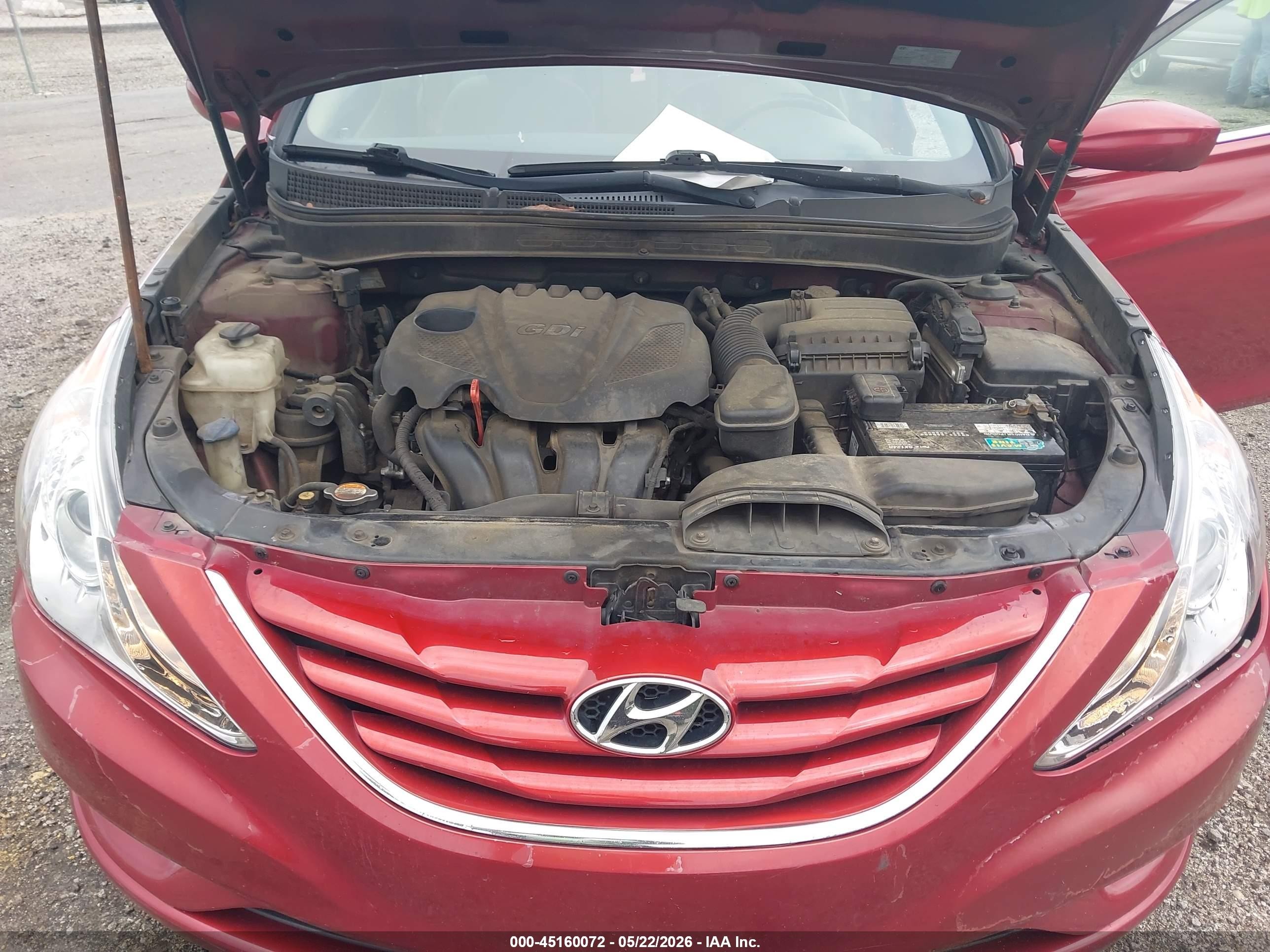 2012 Hyundai Sonata Gls Red vin: 5NPEB4AC5CH382033