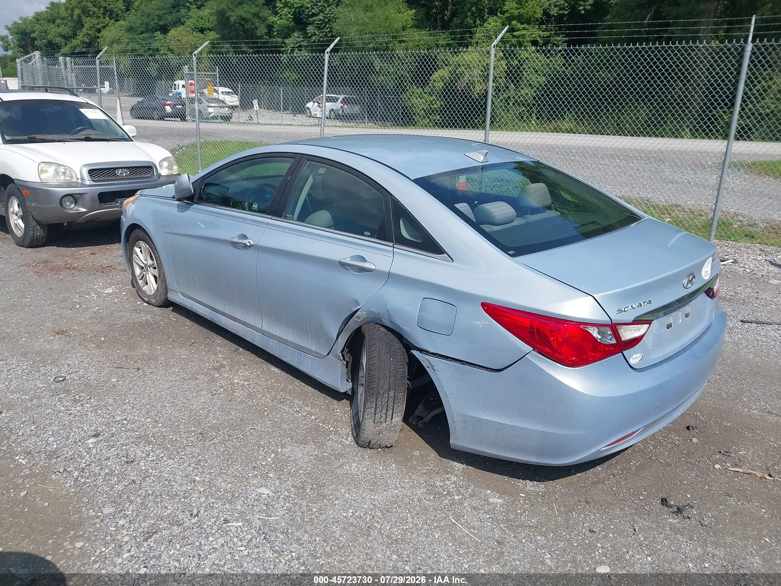 2012 Hyundai Sonata Gls Blue vin: 5NPEB4AC5CH382419