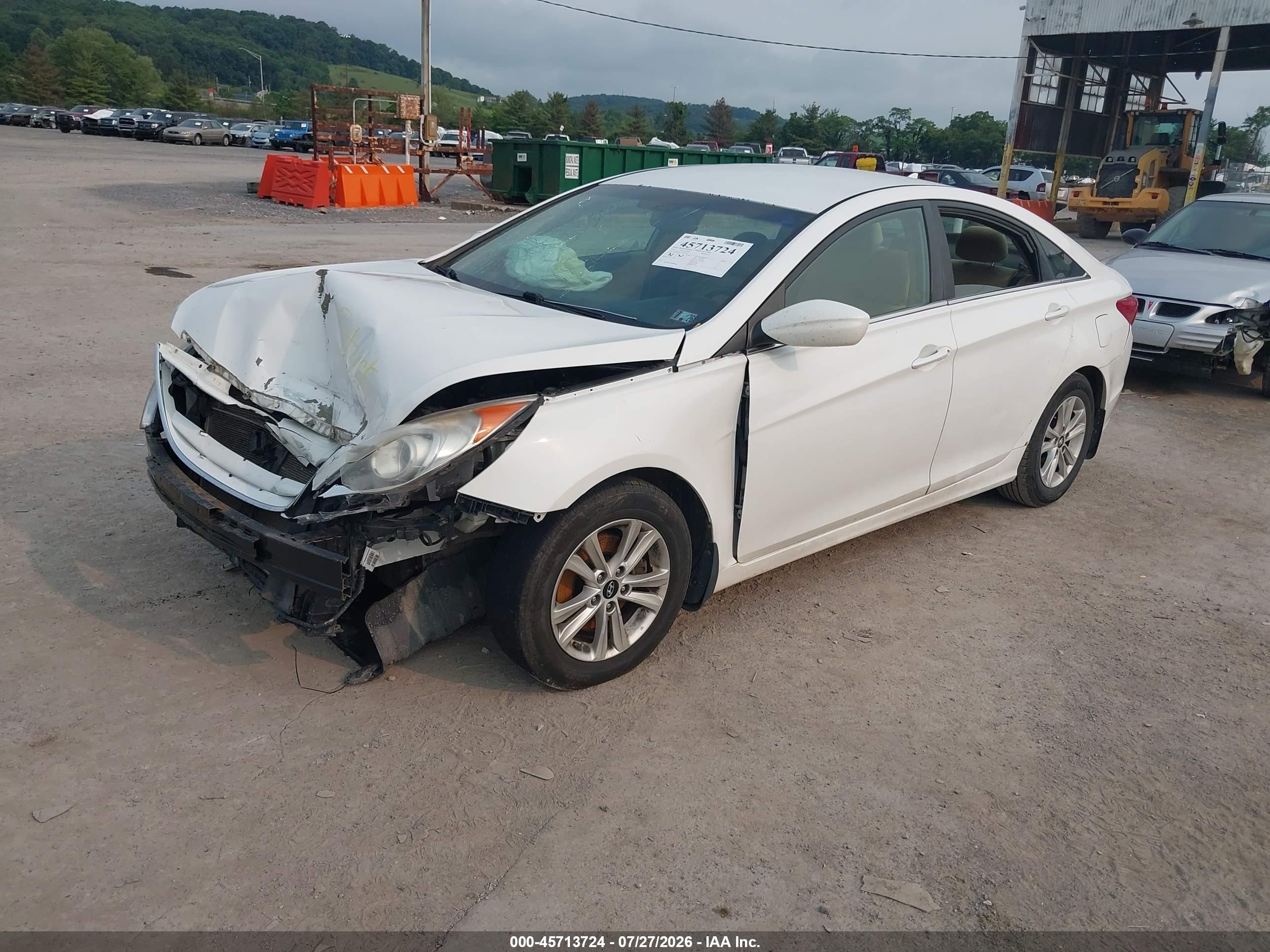 2012 Hyundai Sonata Gls White vin: 5NPEB4AC5CH408114