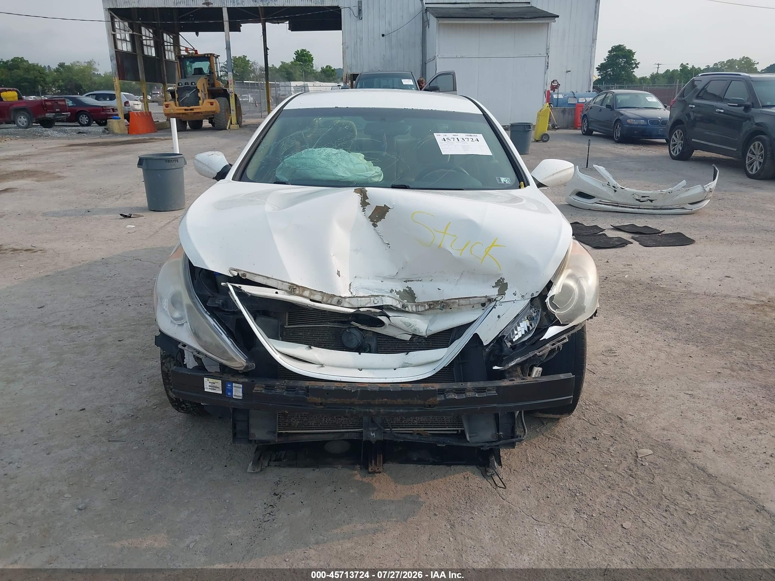 2012 Hyundai Sonata Gls White vin: 5NPEB4AC5CH408114