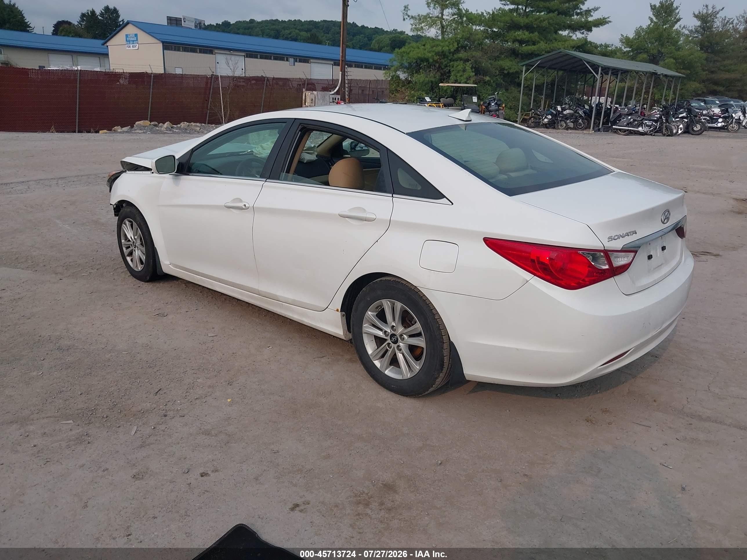 2012 Hyundai Sonata Gls White vin: 5NPEB4AC5CH408114