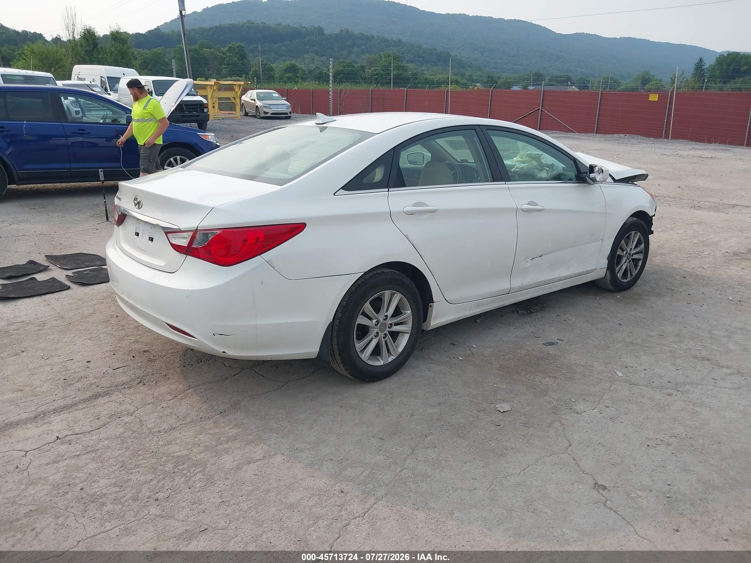 2012 Hyundai Sonata Gls White vin: 5NPEB4AC5CH408114