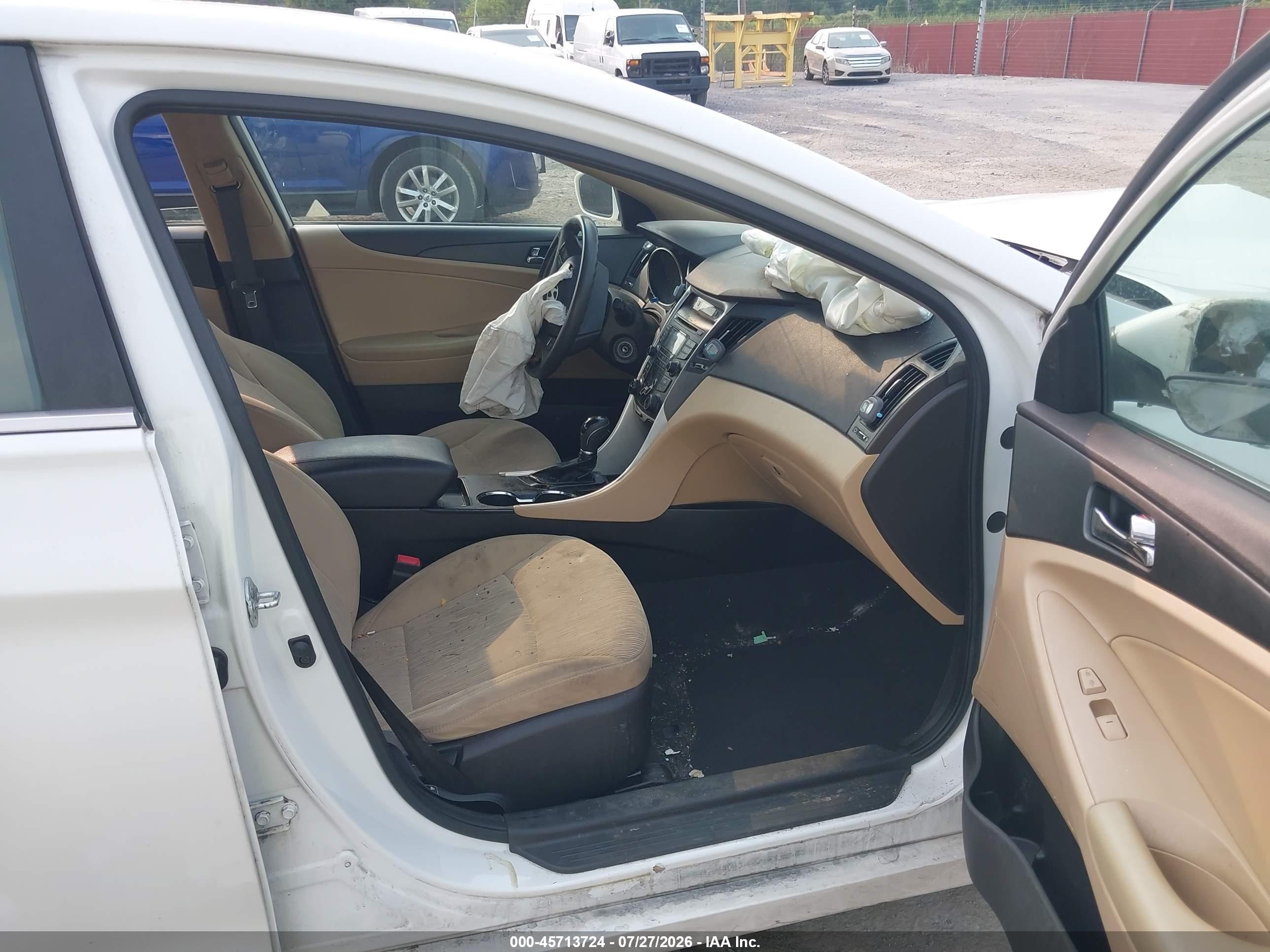 2012 Hyundai Sonata Gls White vin: 5NPEB4AC5CH408114
