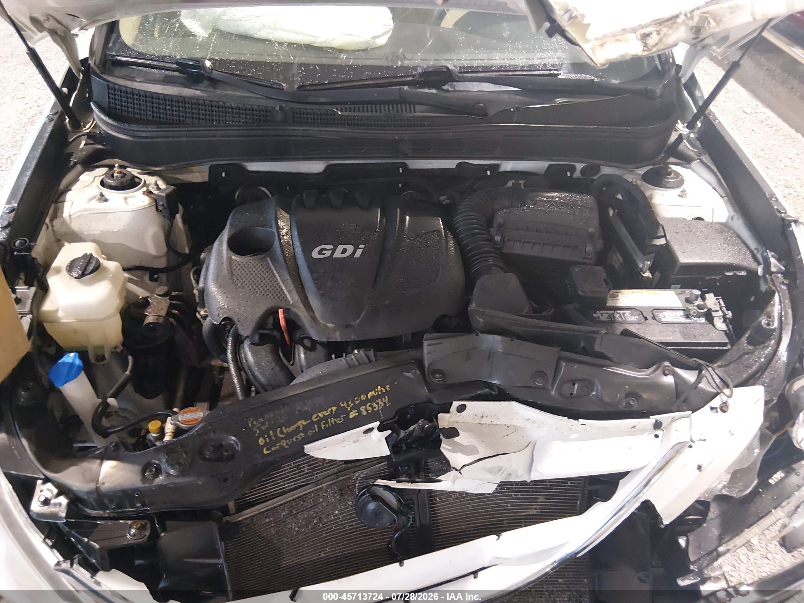 2012 Hyundai Sonata Gls White vin: 5NPEB4AC5CH408114