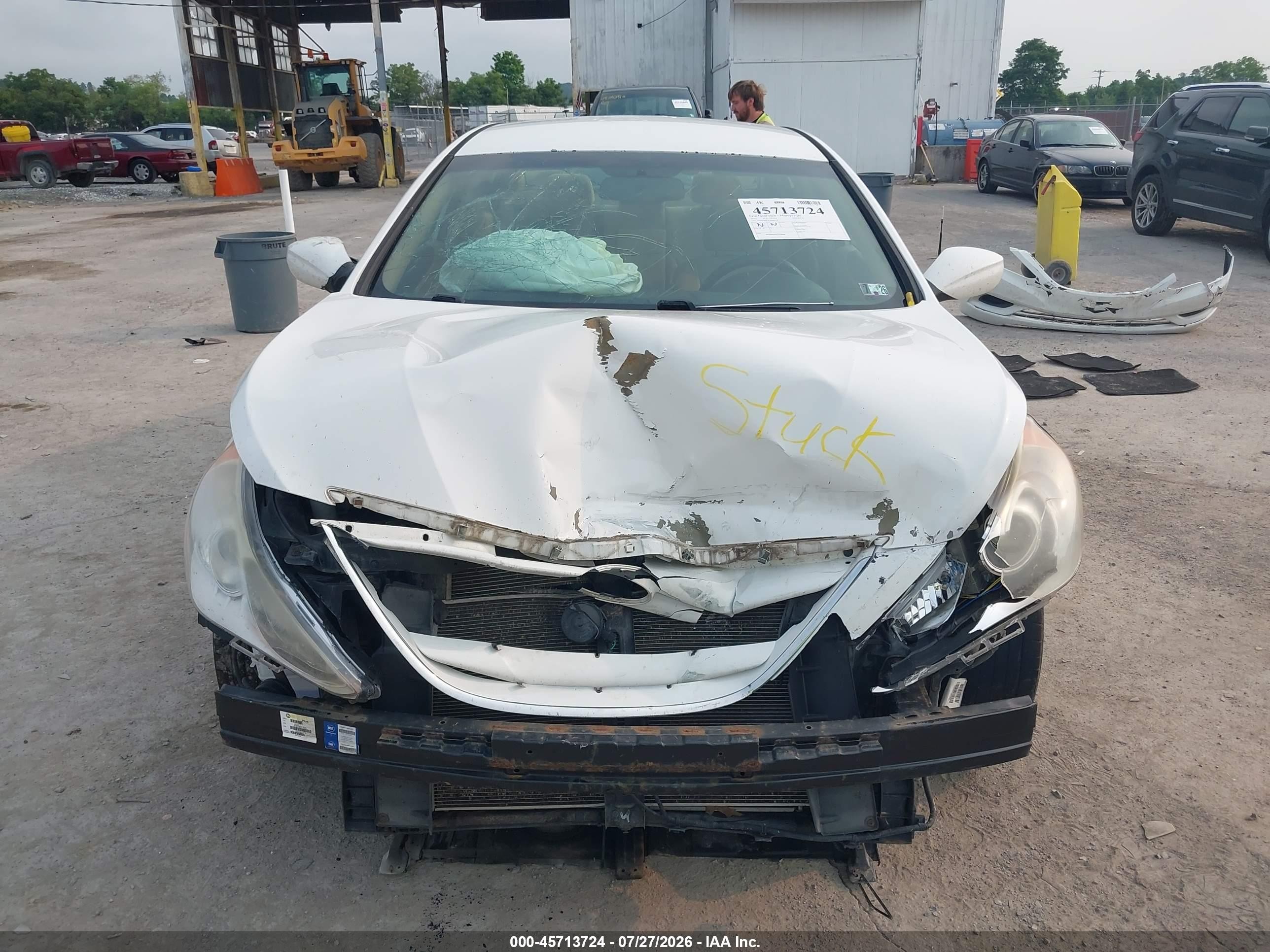 2012 Hyundai Sonata Gls White vin: 5NPEB4AC5CH408114