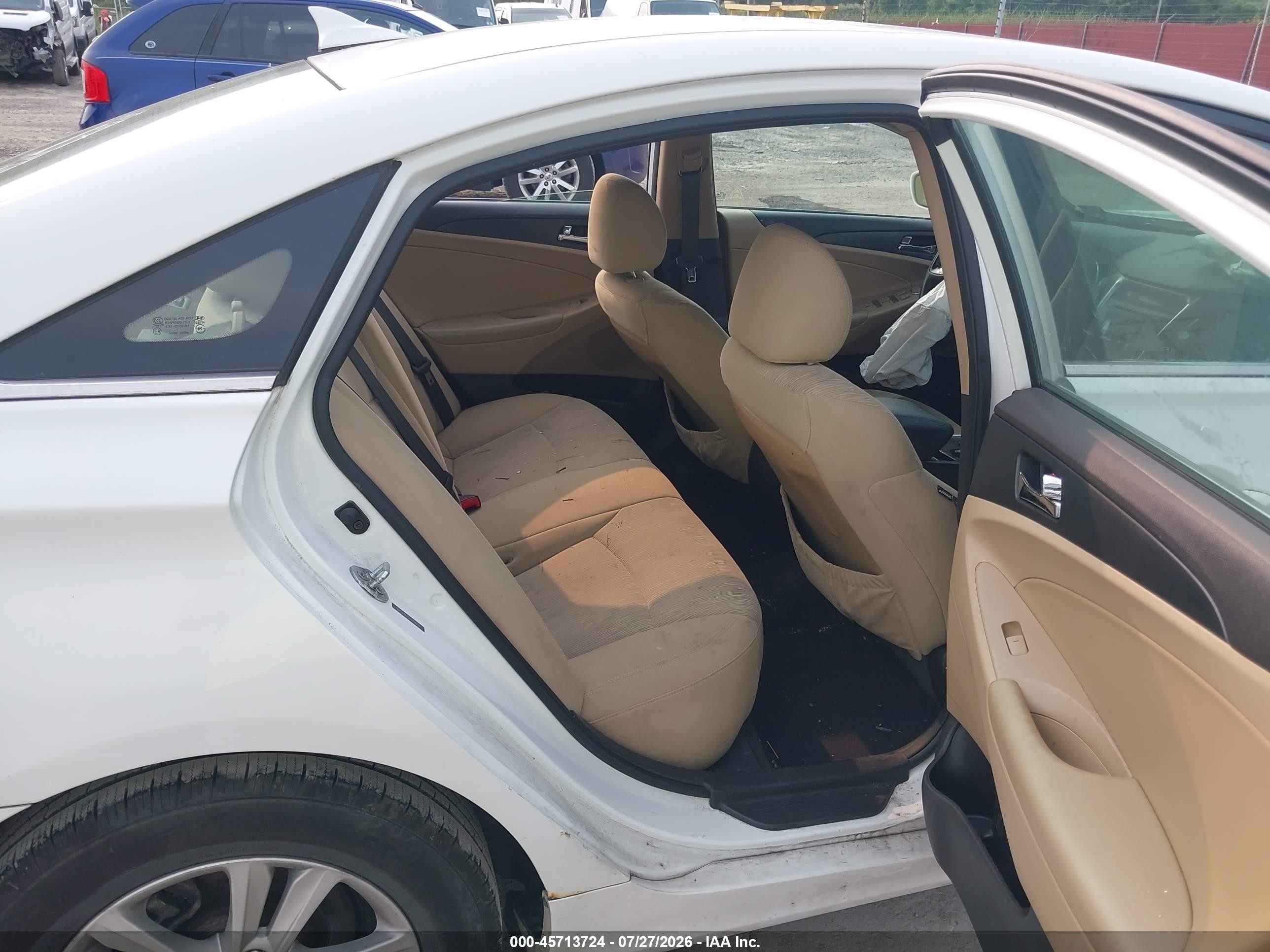 2012 Hyundai Sonata Gls White vin: 5NPEB4AC5CH408114