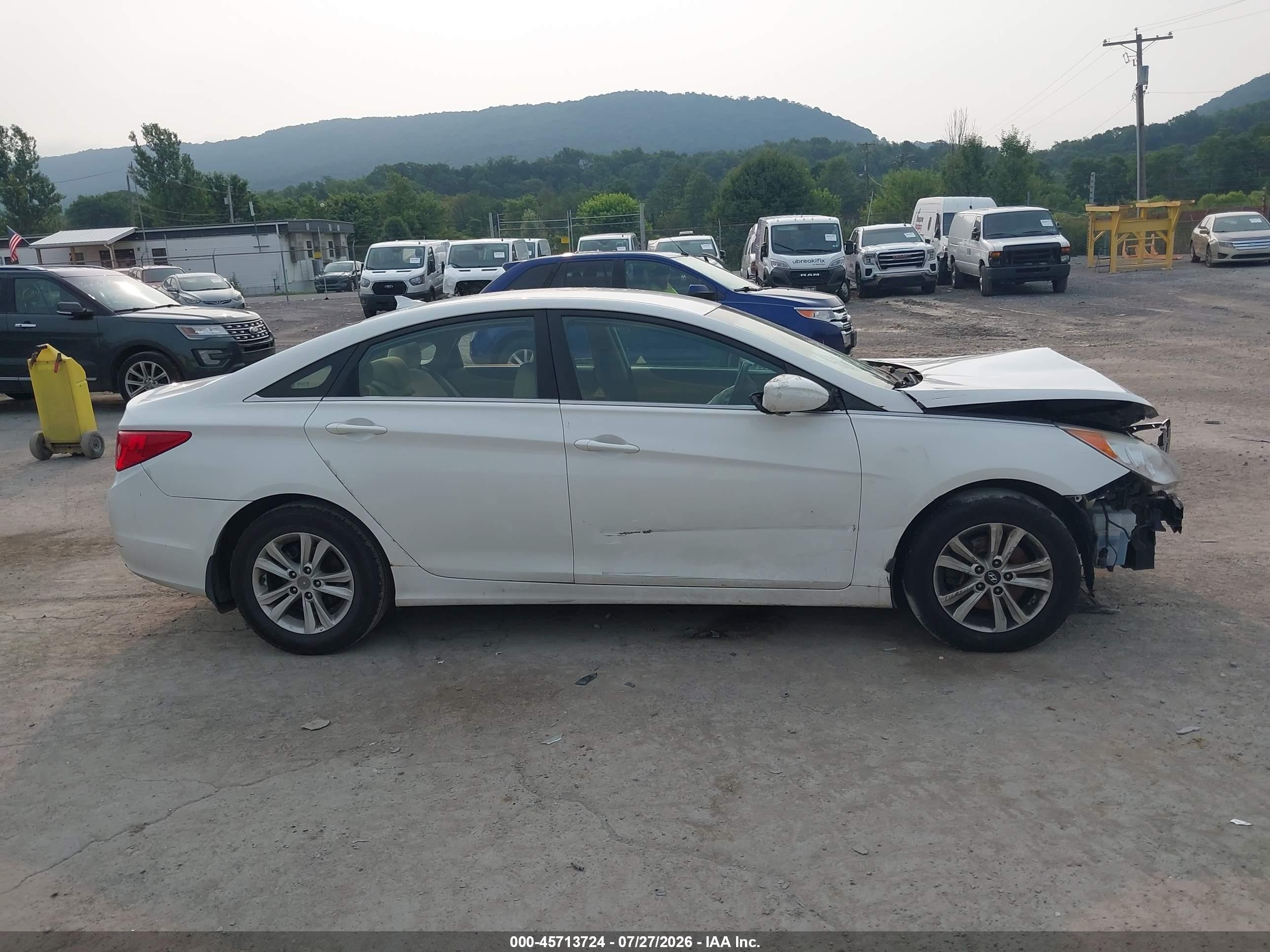 2012 Hyundai Sonata Gls White vin: 5NPEB4AC5CH408114