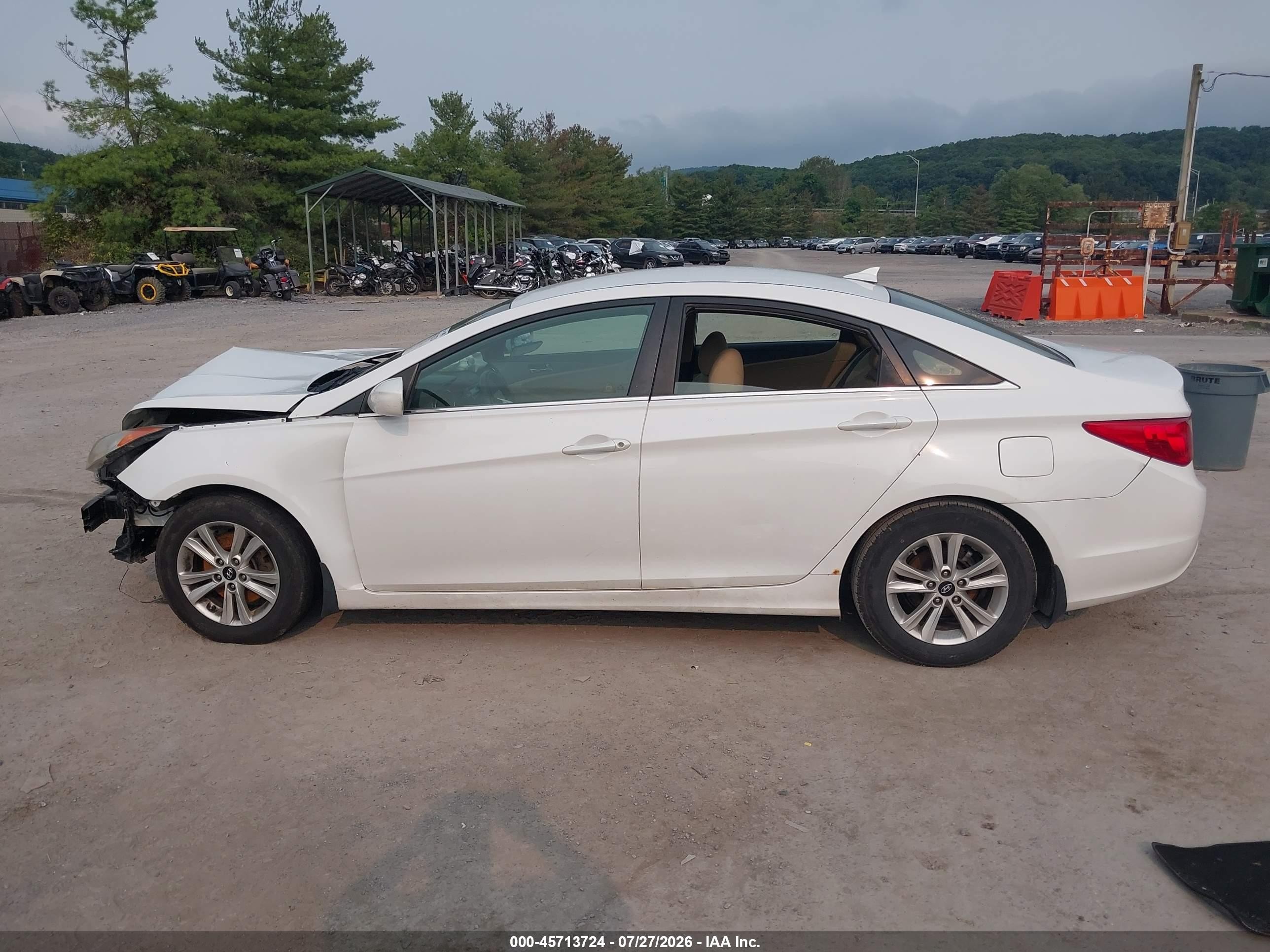 2012 Hyundai Sonata Gls White vin: 5NPEB4AC5CH408114