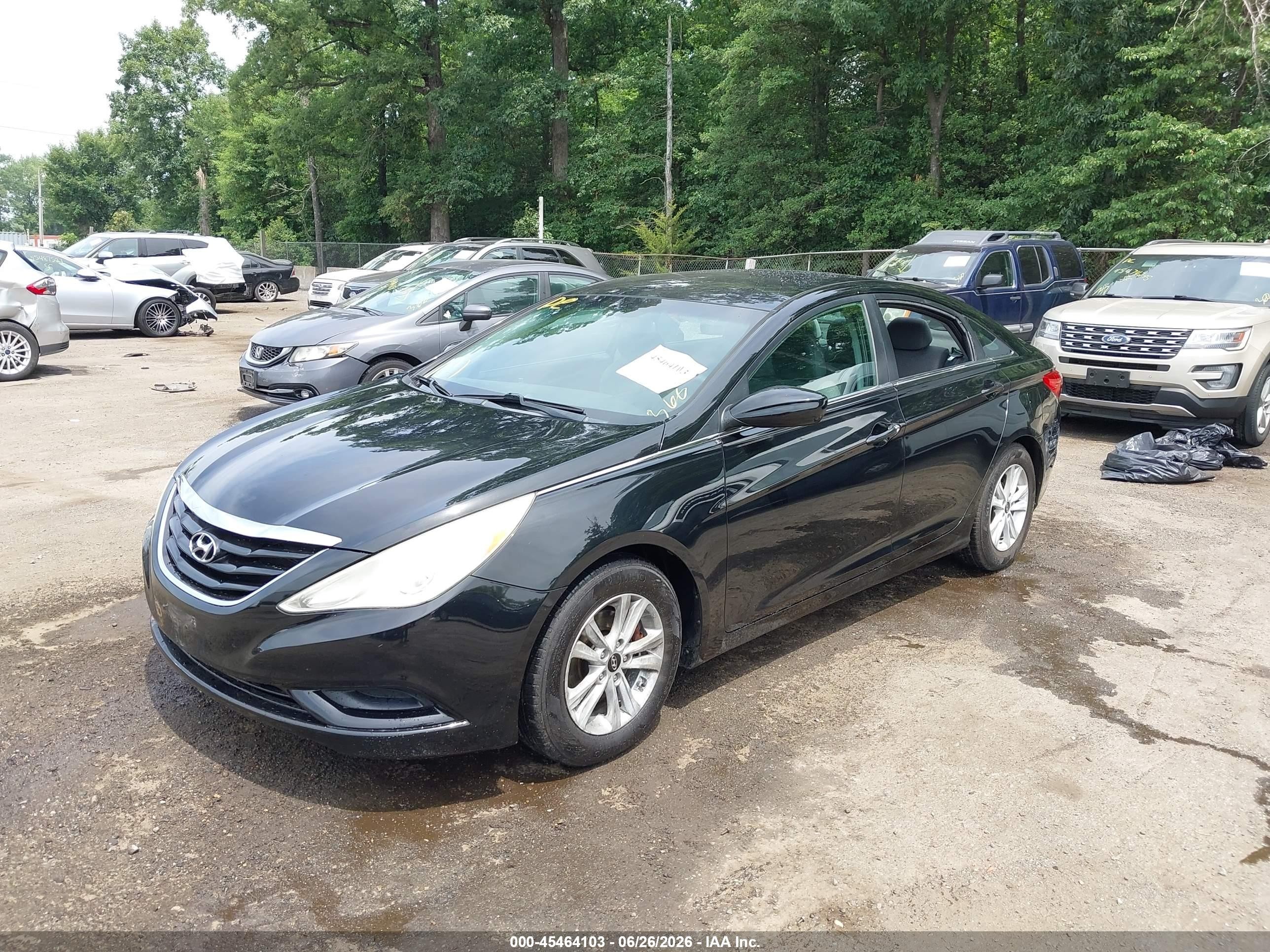 2012 Hyundai Sonata Gls Black vin: 5NPEB4AC5CH415340