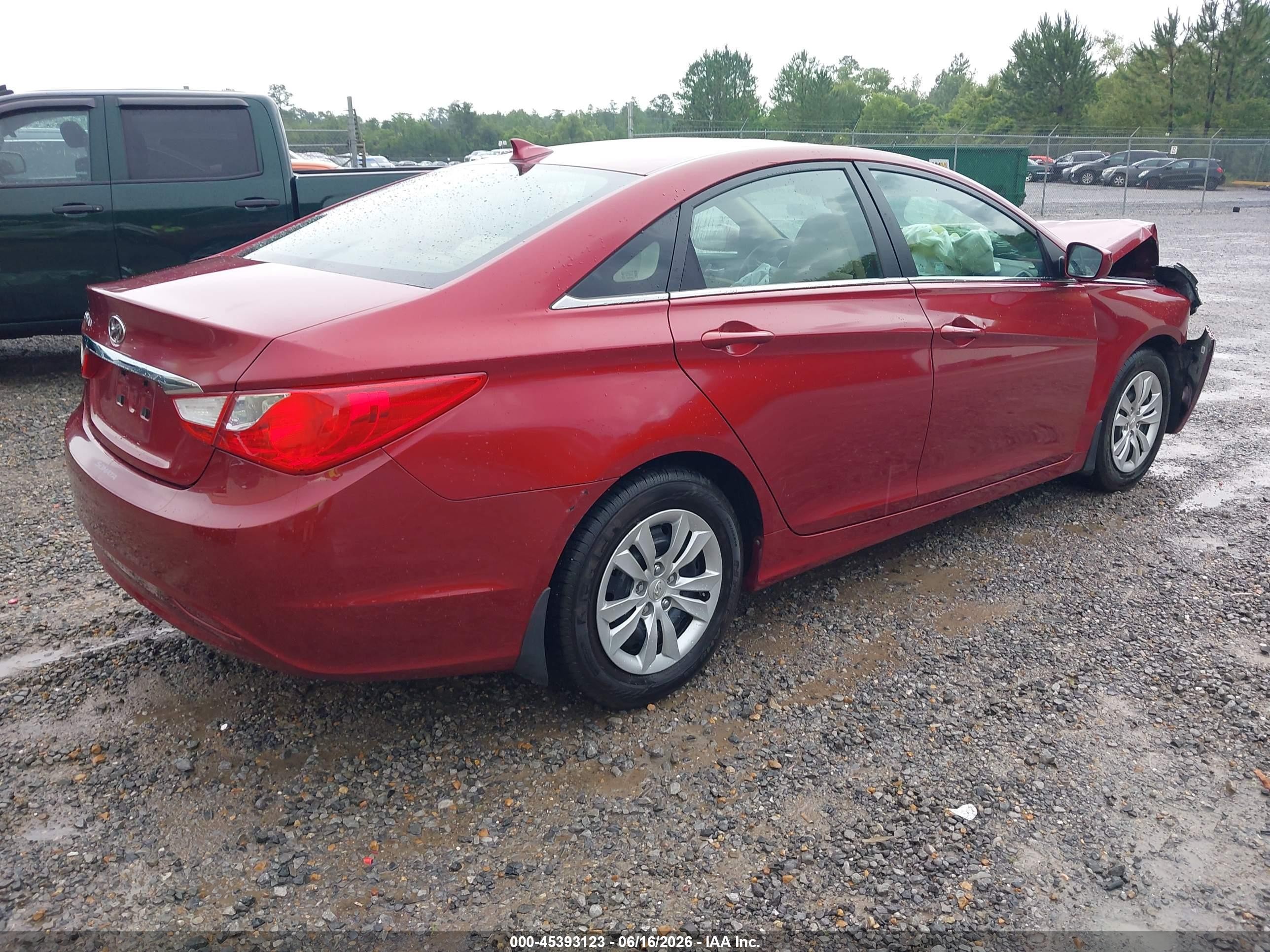 2012 Hyundai Sonata Gls Burgundy vin: 5NPEB4AC5CH430789