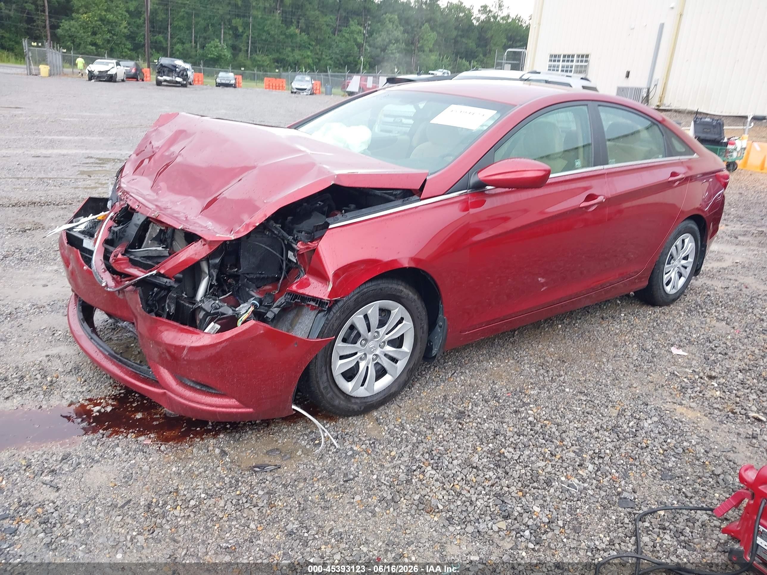 2012 Hyundai Sonata Gls Burgundy vin: 5NPEB4AC5CH430789