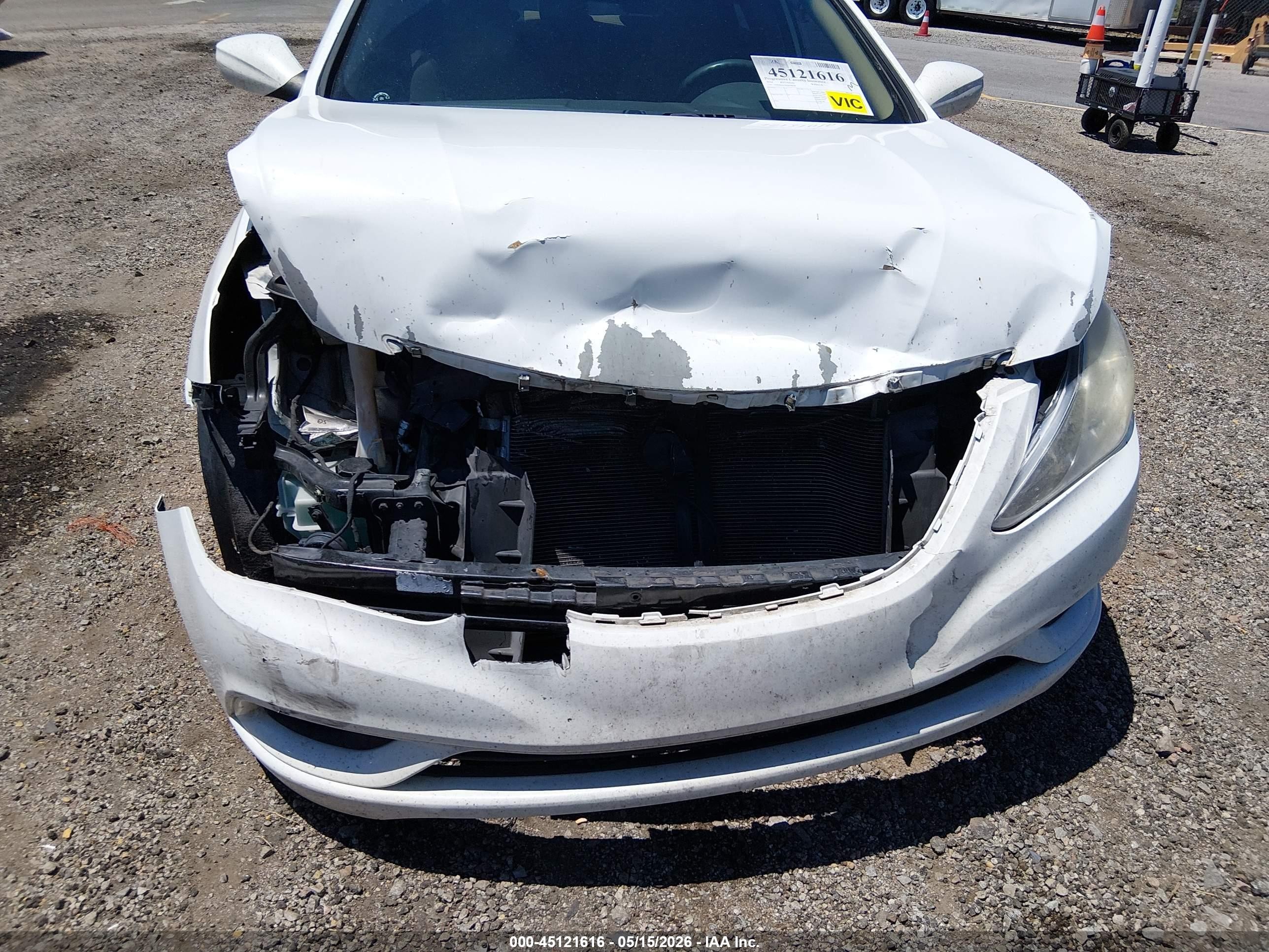 2012 Hyundai Sonata Gls White vin: 5NPEB4AC5CH470659