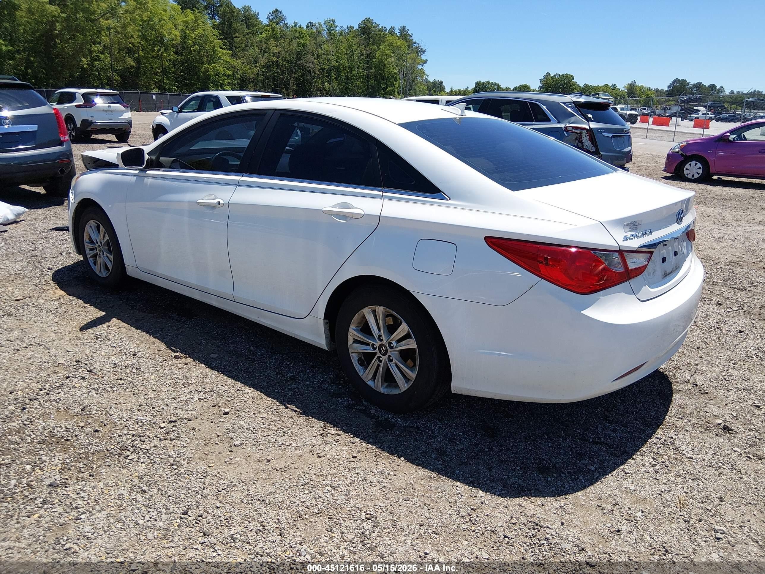 2012 Hyundai Sonata Gls White vin: 5NPEB4AC5CH470659