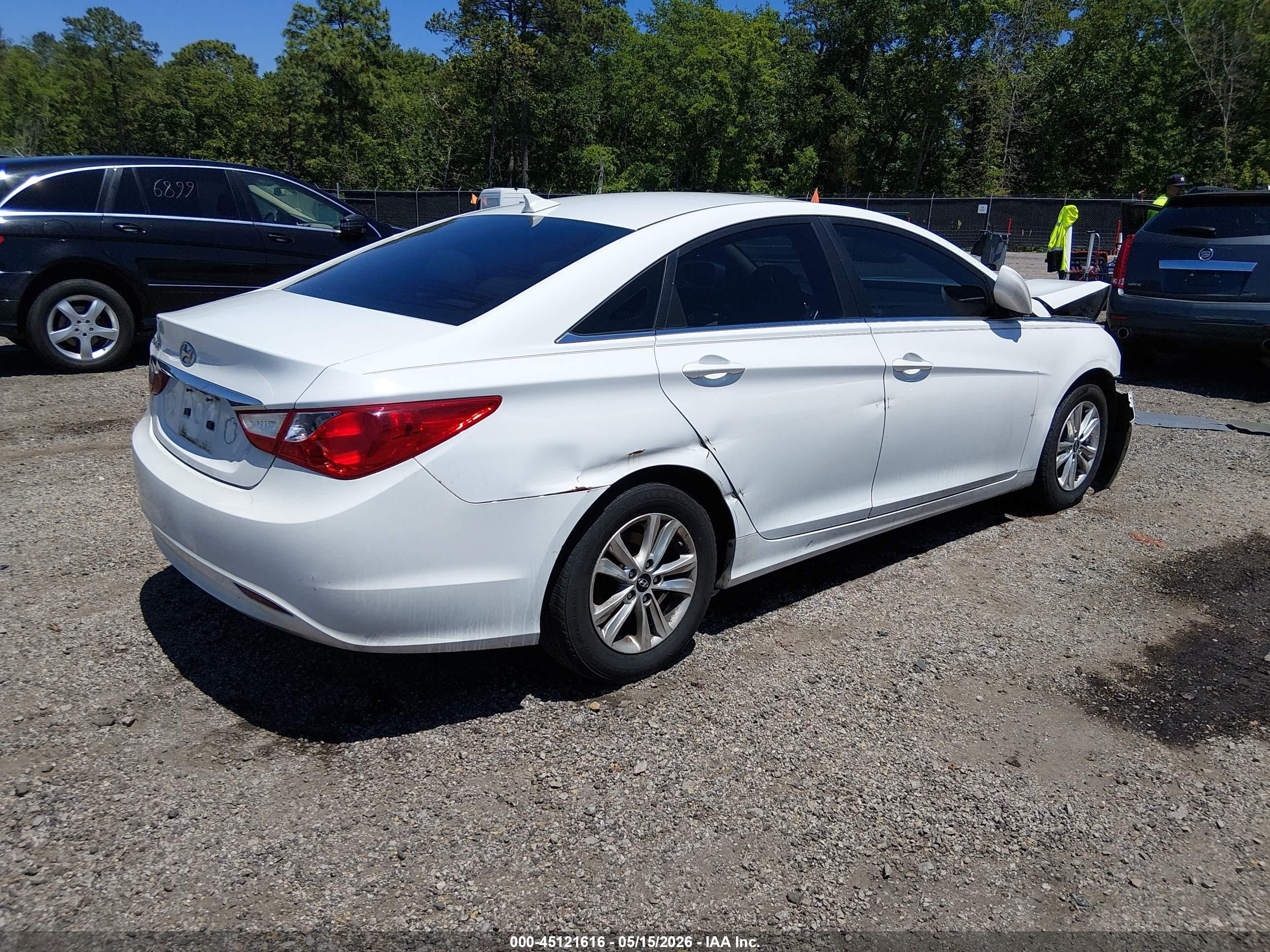 2012 Hyundai Sonata Gls White vin: 5NPEB4AC5CH470659