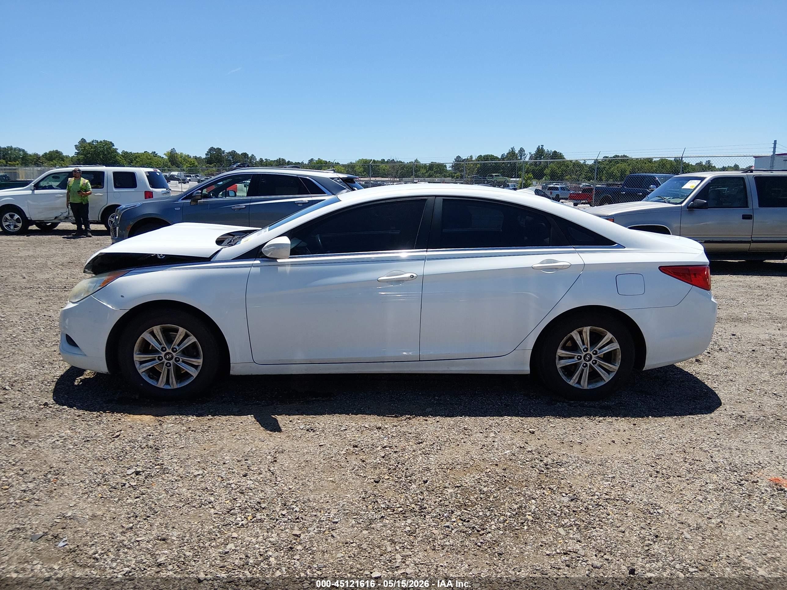 2012 Hyundai Sonata Gls White vin: 5NPEB4AC5CH470659