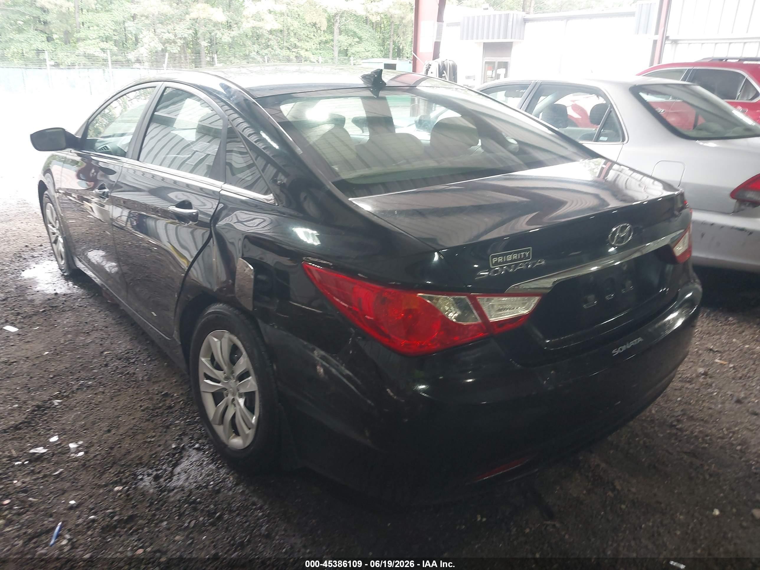 2012 Hyundai Sonata Gls Black vin: 5NPEB4AC5CH490555