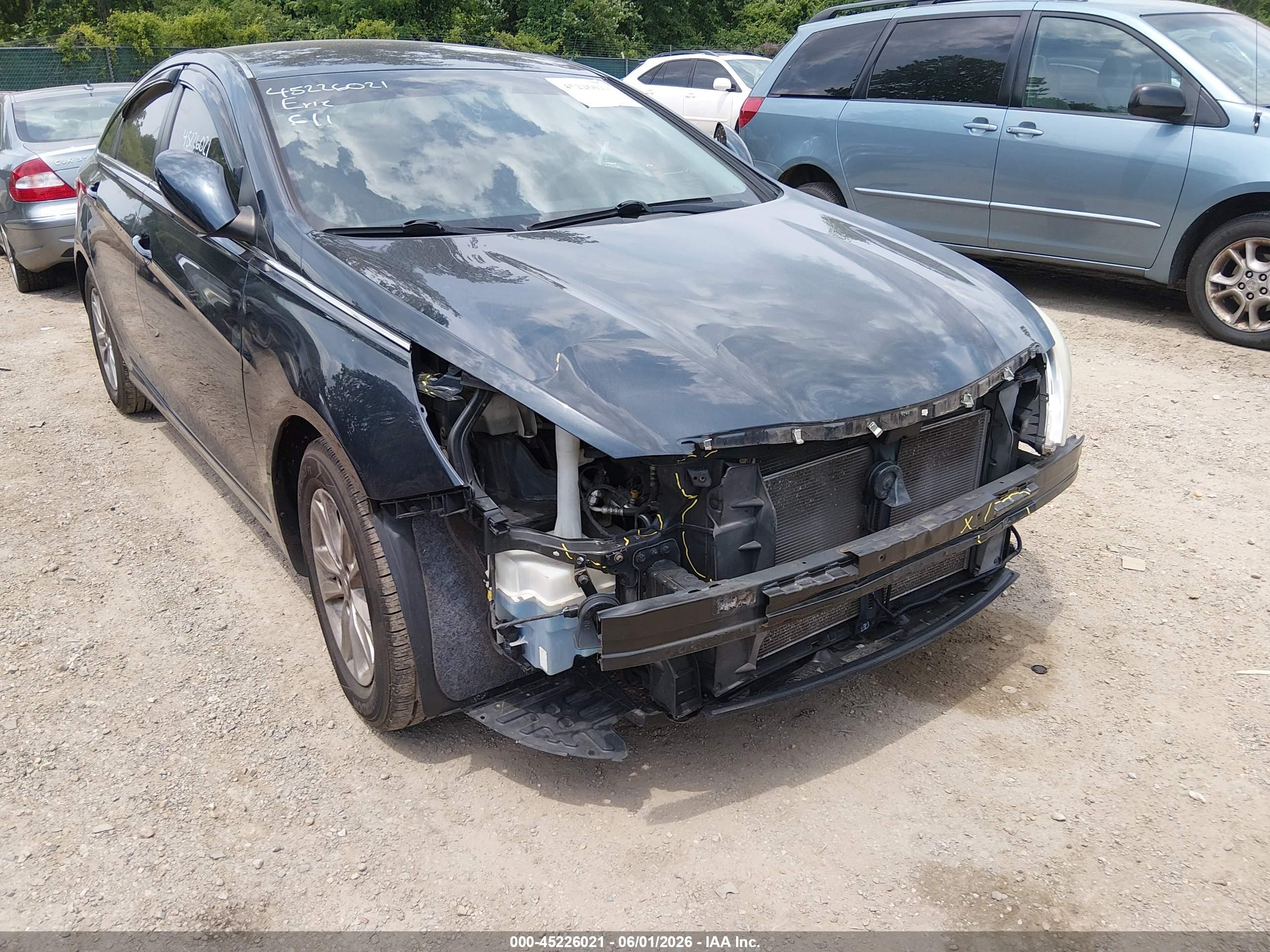 2012 Hyundai Sonata Gls Серый vin: 5NPEB4AC5CH497070