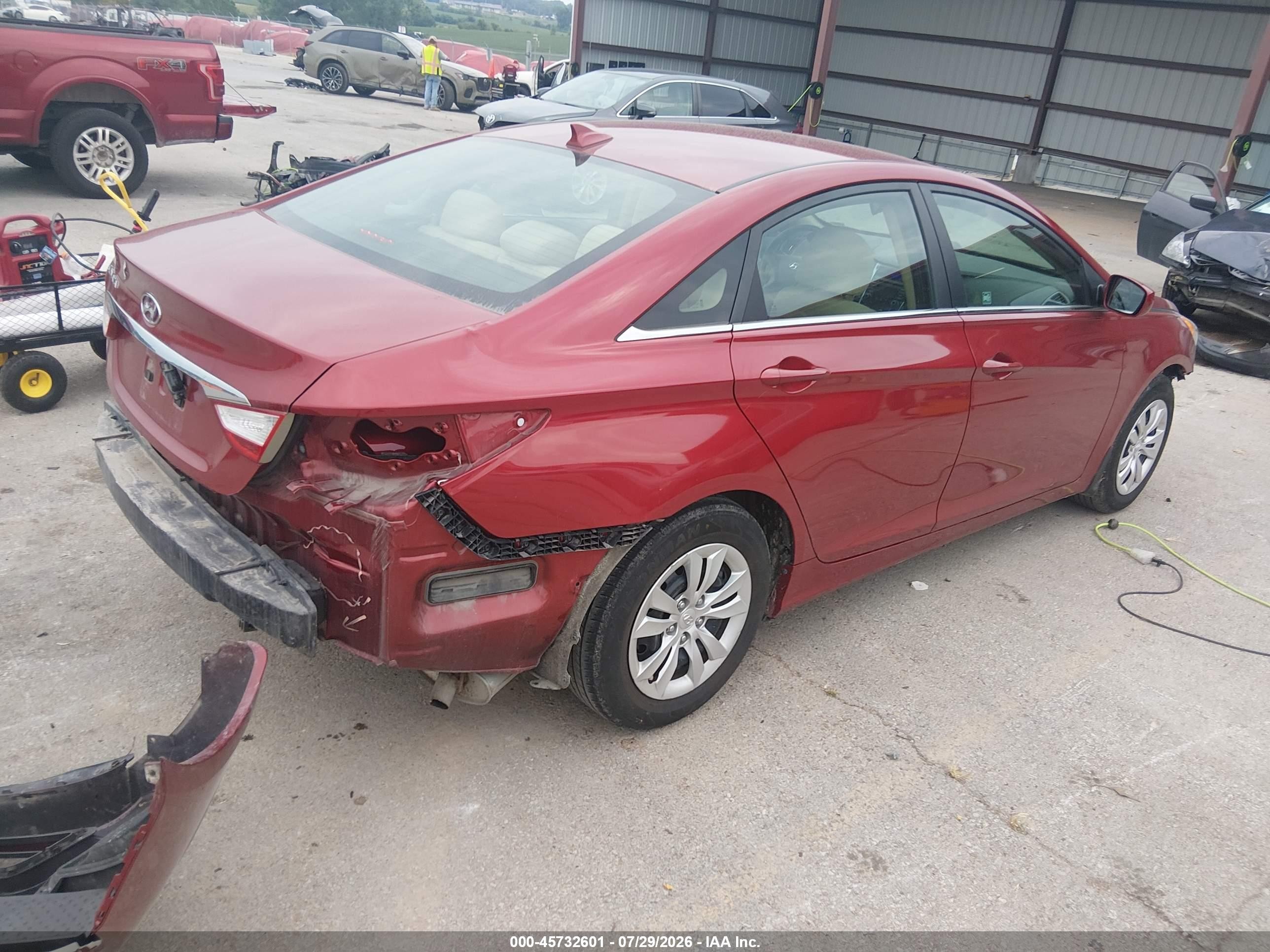 2013 Hyundai Sonata Gls Burgundy vin: 5NPEB4AC5DH508098