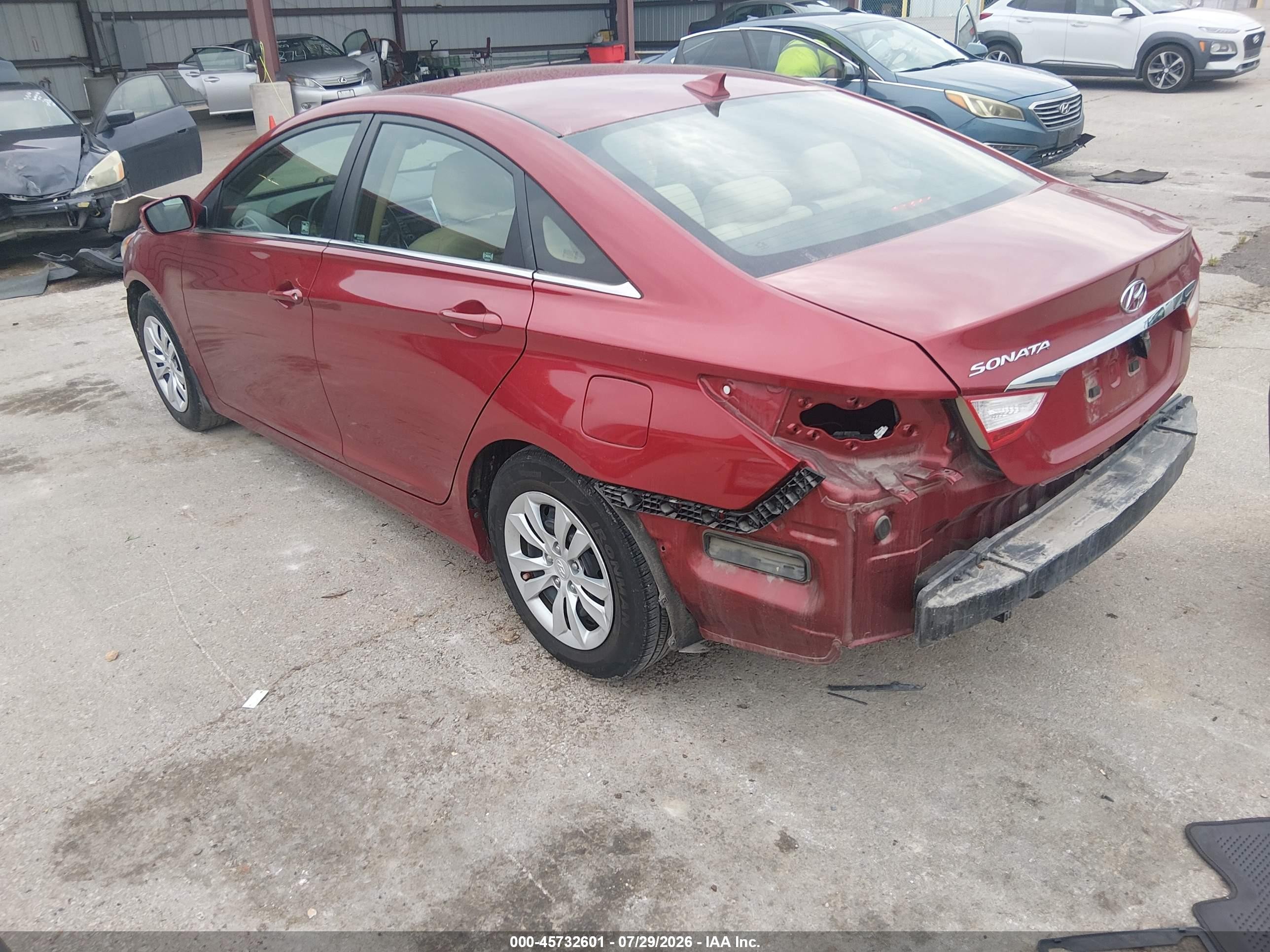 2013 Hyundai Sonata Gls Burgundy vin: 5NPEB4AC5DH508098
