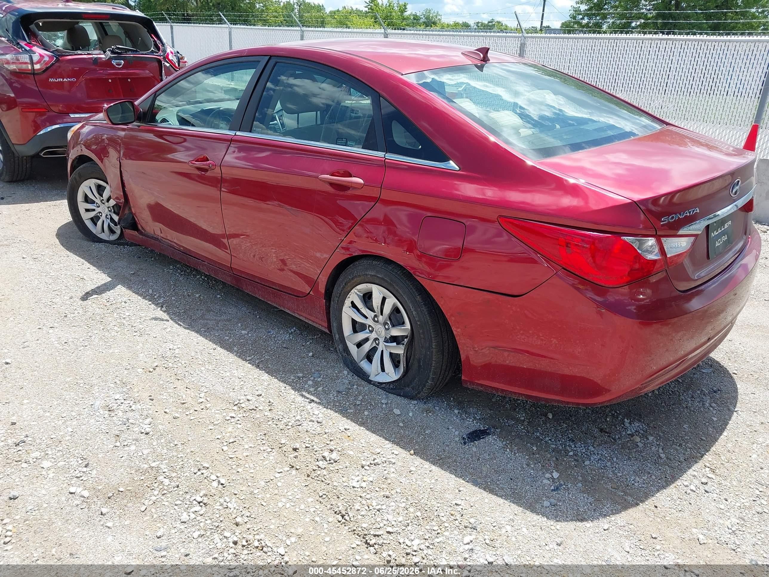 2013 Hyundai Sonata Gls Red vin: 5NPEB4AC5DH517271